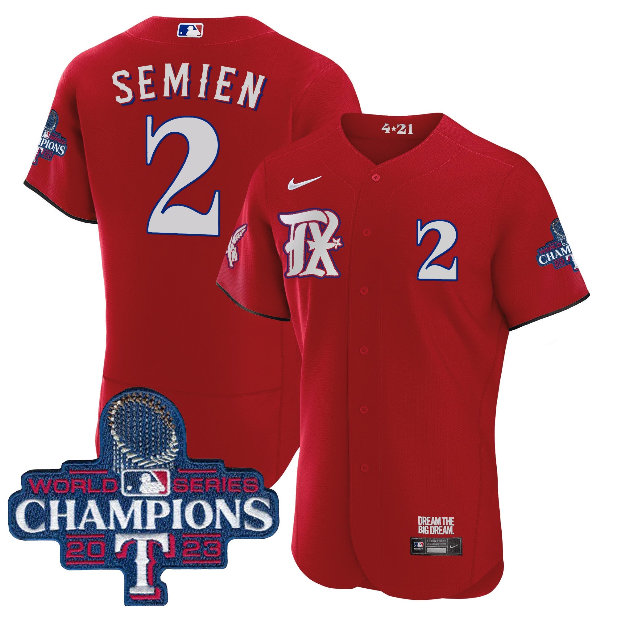 Men’s Texas 2023 World Series Champions City Connect Flex Base Jersey