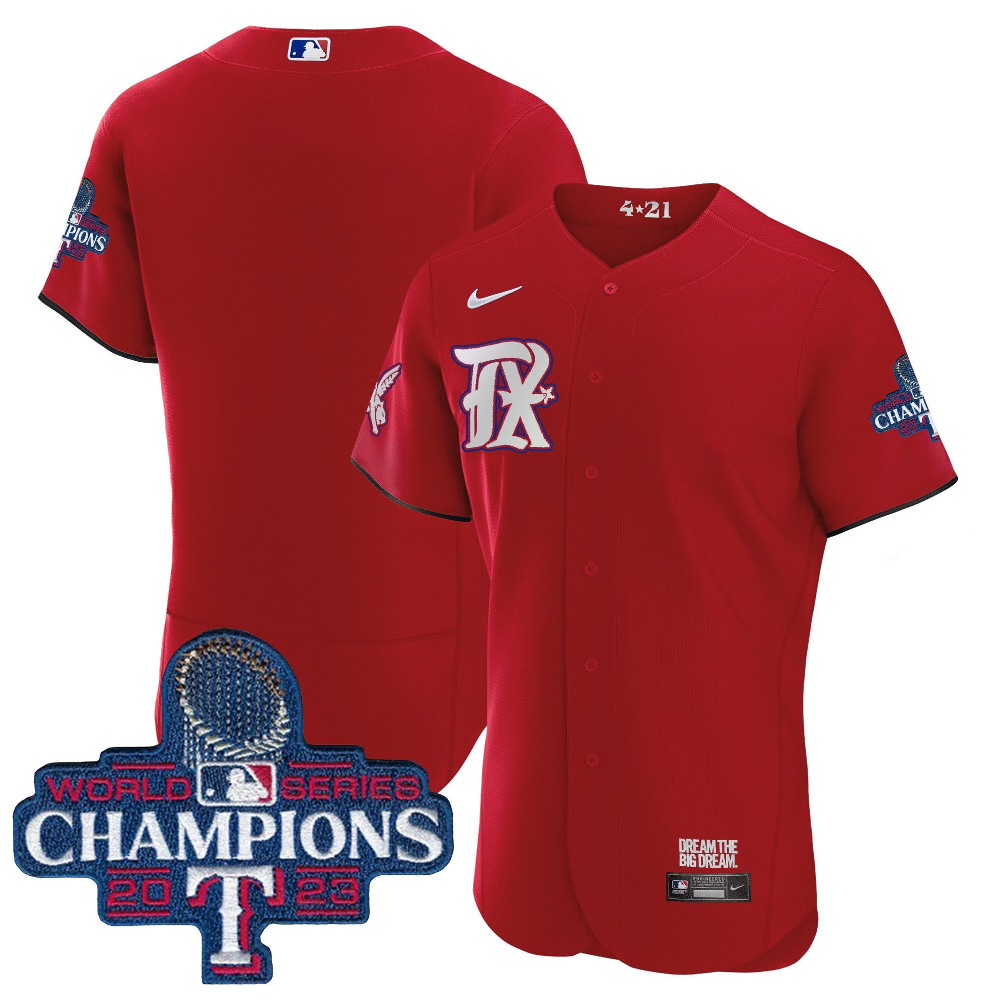 Men’s Texas 2023 World Series Champions City Connect Flex Base Jersey