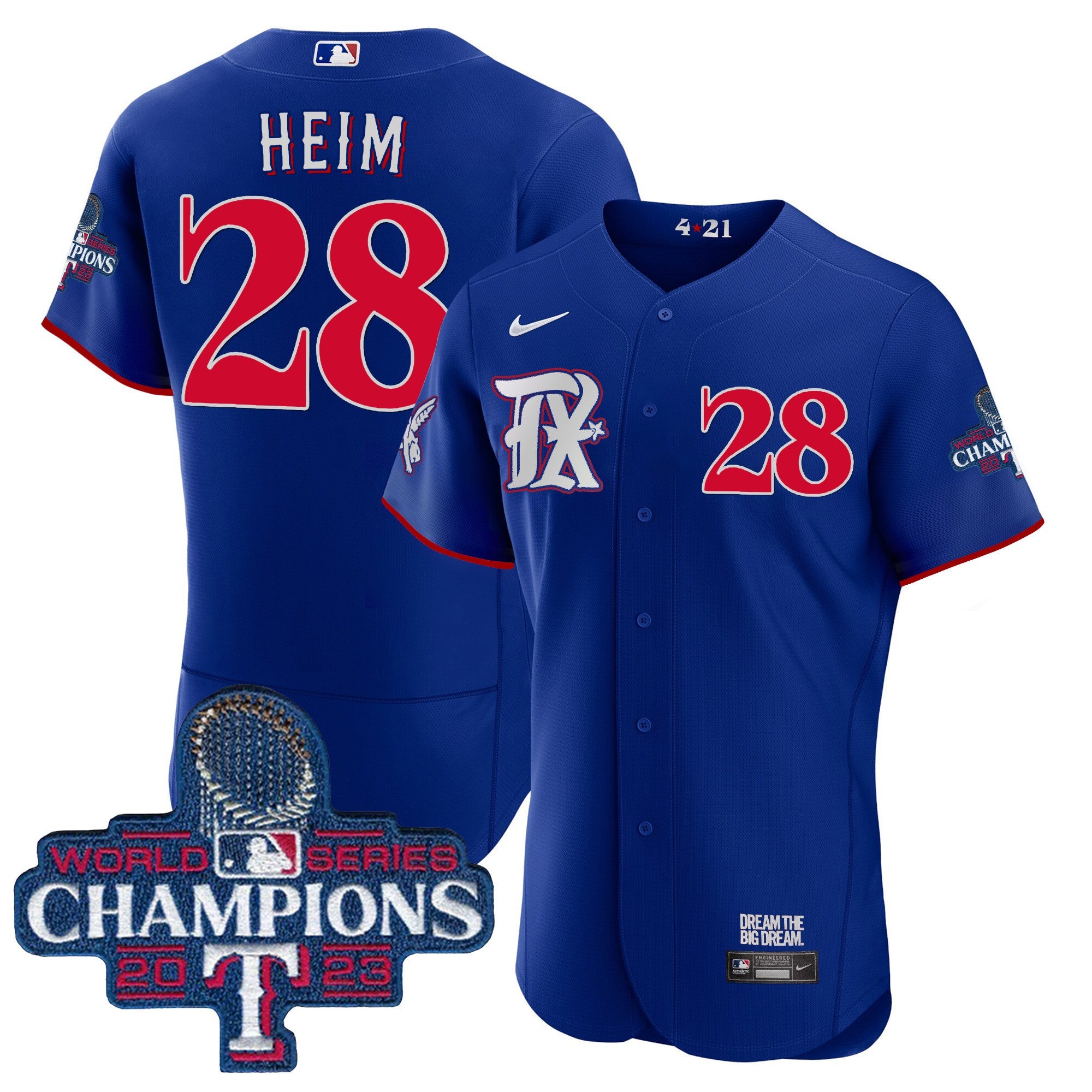 Men’s Texas 2023 World Series Champions City Connect Flex Base Jersey