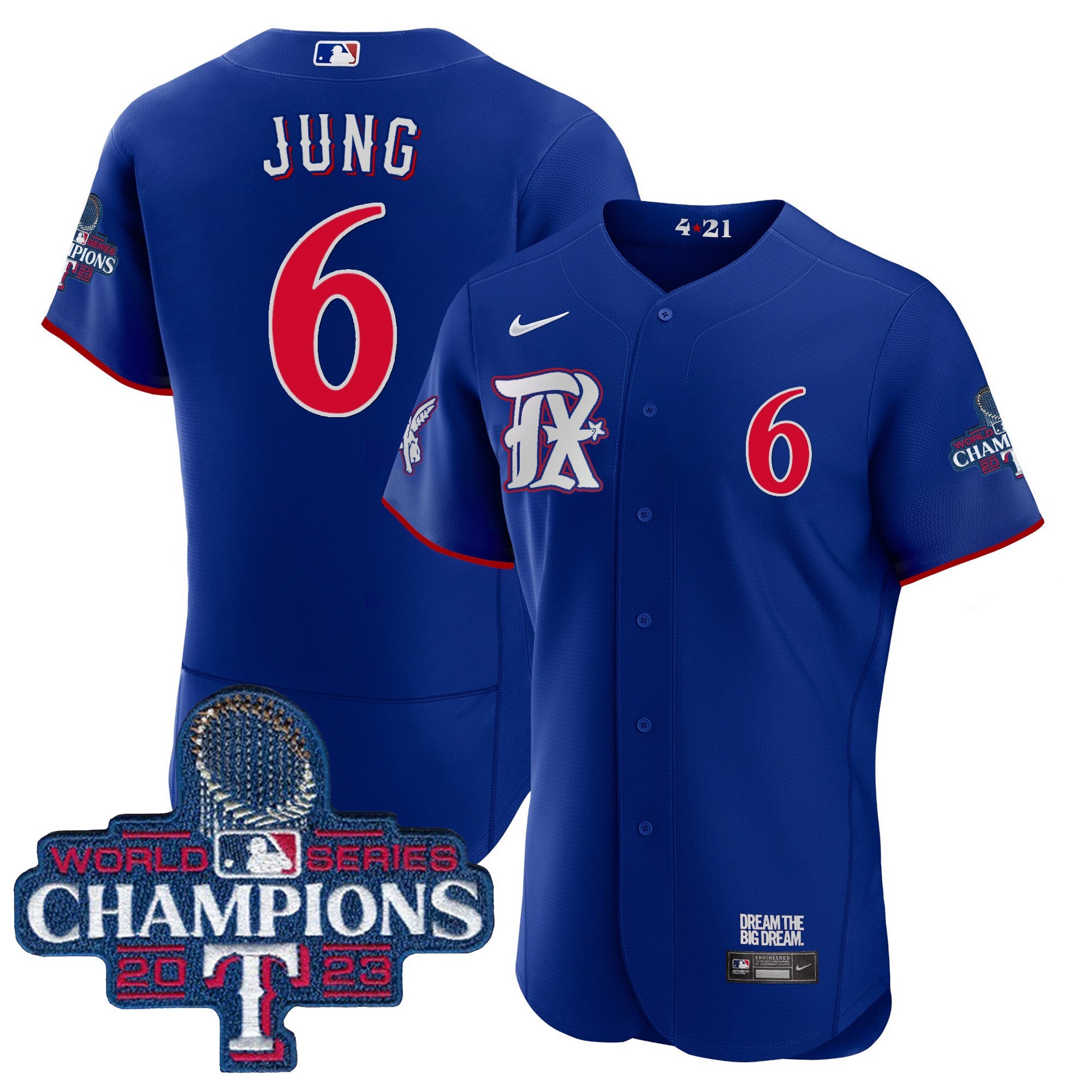 Men’s Texas 2023 World Series Champions City Connect Flex Base Jersey