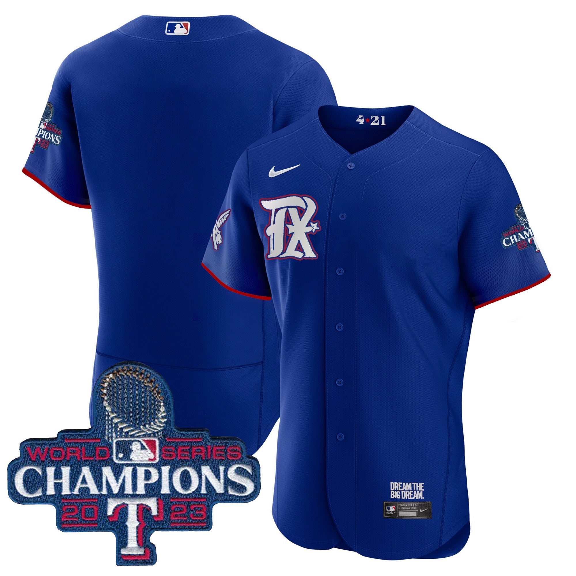 Men’s Texas 2023 World Series Champions City Connect Flex Base Jersey