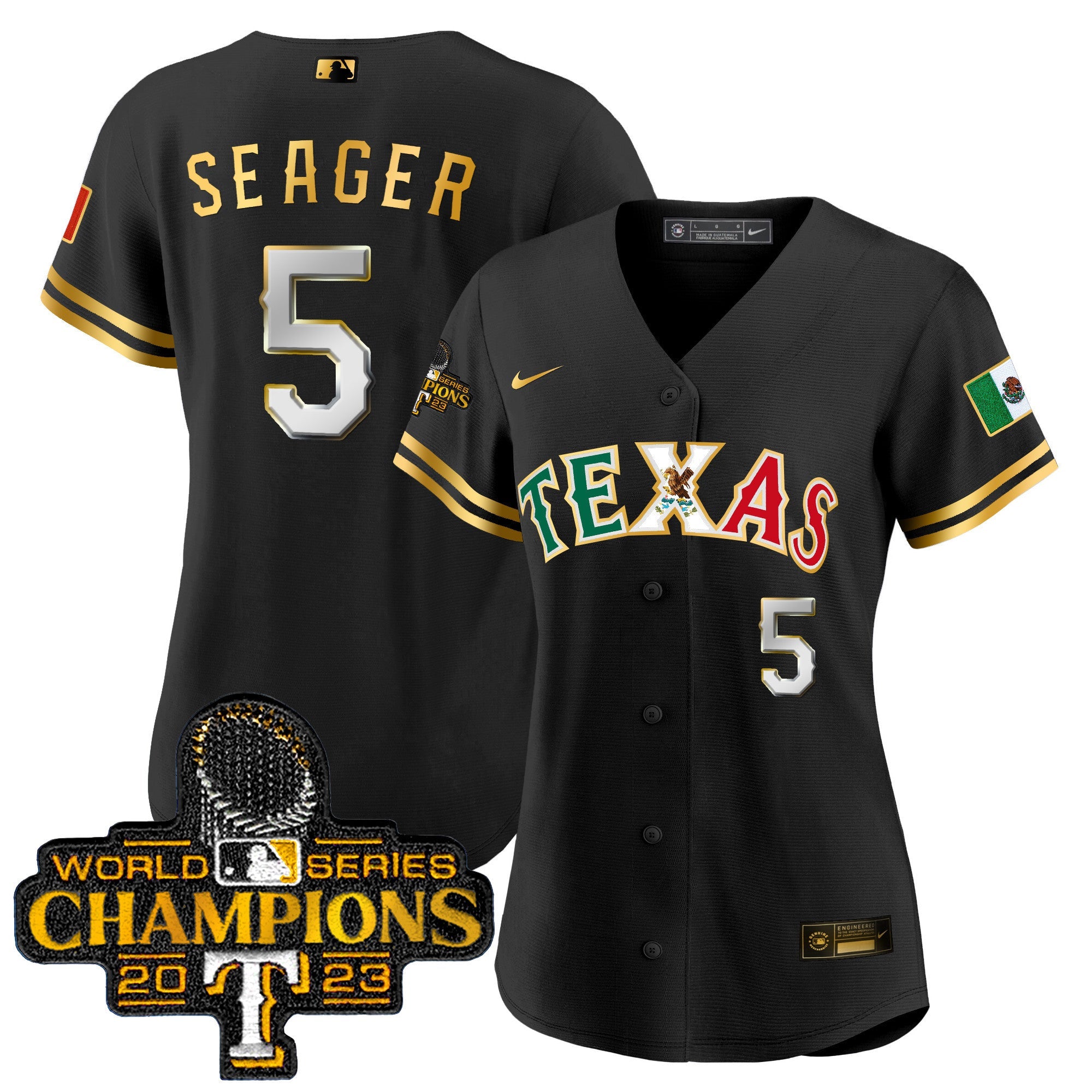 Women’s Texas Mexico 2023 World Series Champions Baseball Jersey