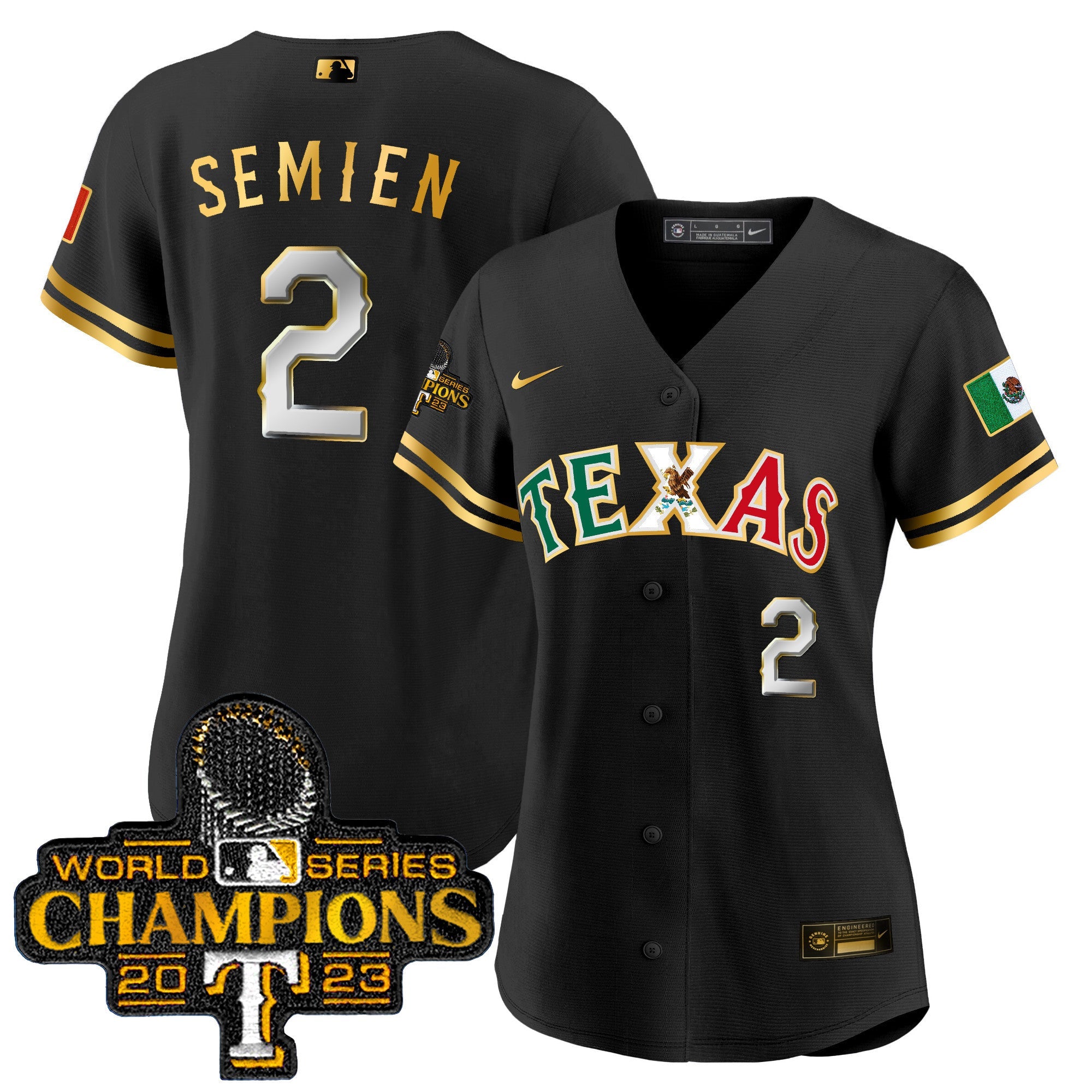 Women’s Texas Mexico 2023 World Series Champions Baseball Jersey