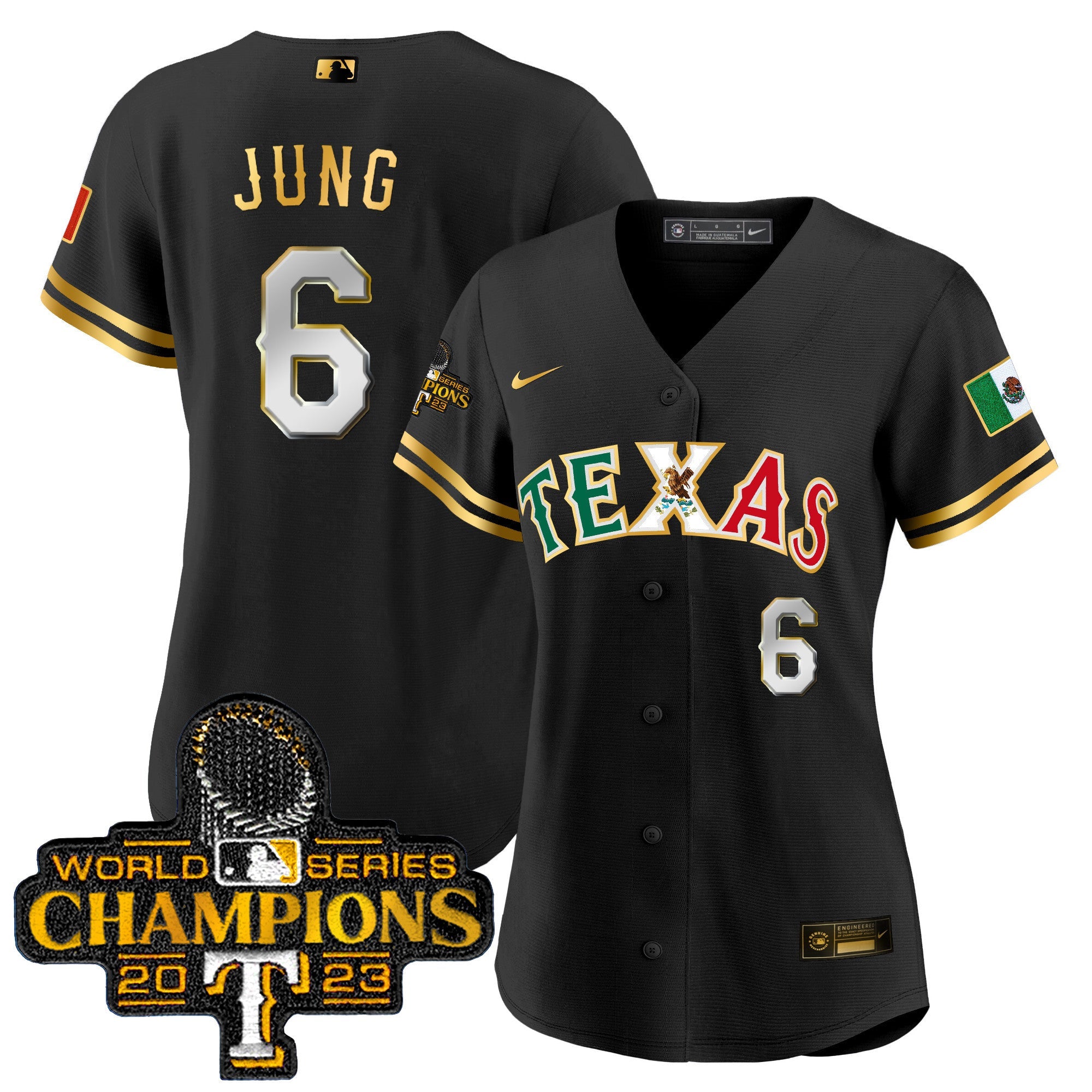 Women’s Texas Mexico 2023 World Series Champions Baseball Jersey