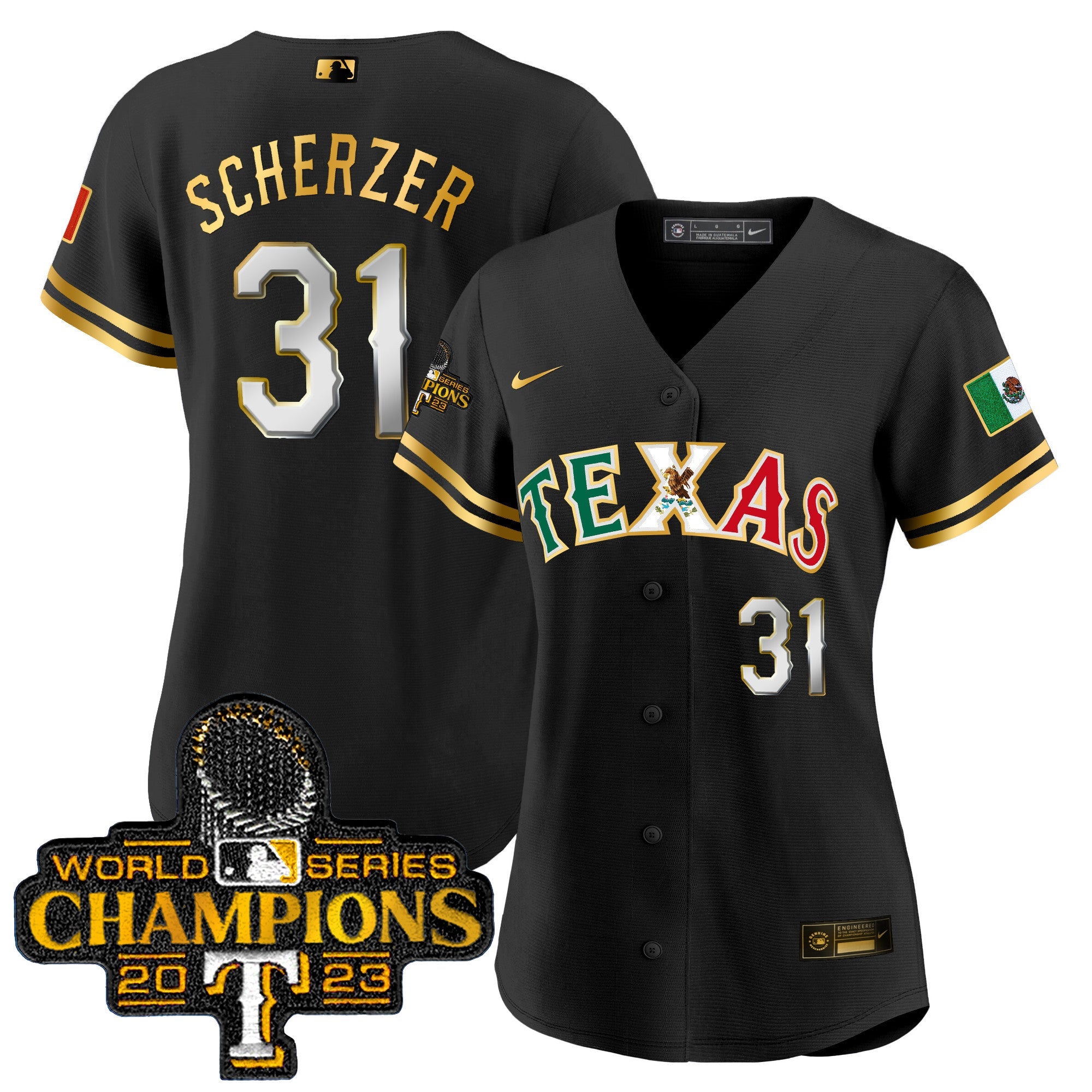 Women’s Texas Mexico 2023 World Series Champions Baseball Jersey