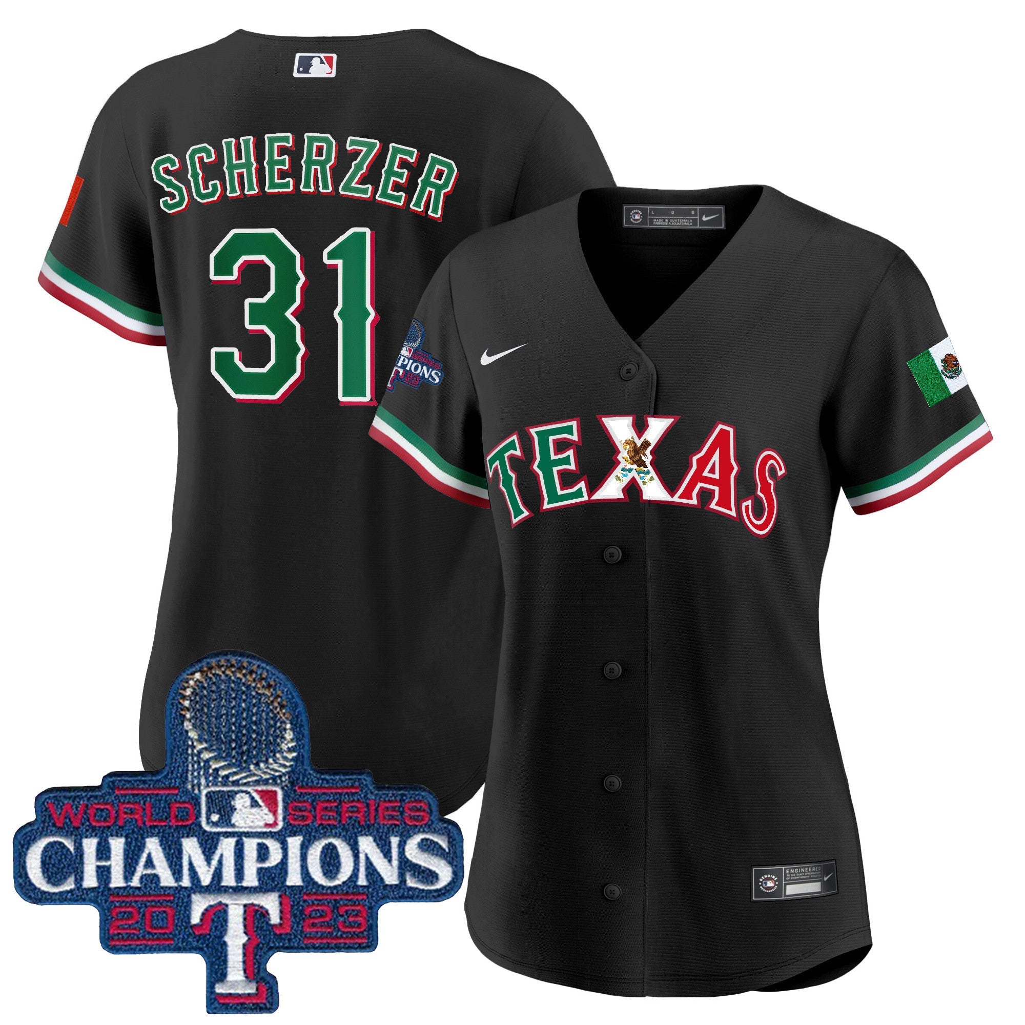 Women’s Texas Mexico 2023 World Series Champions Baseball Jersey