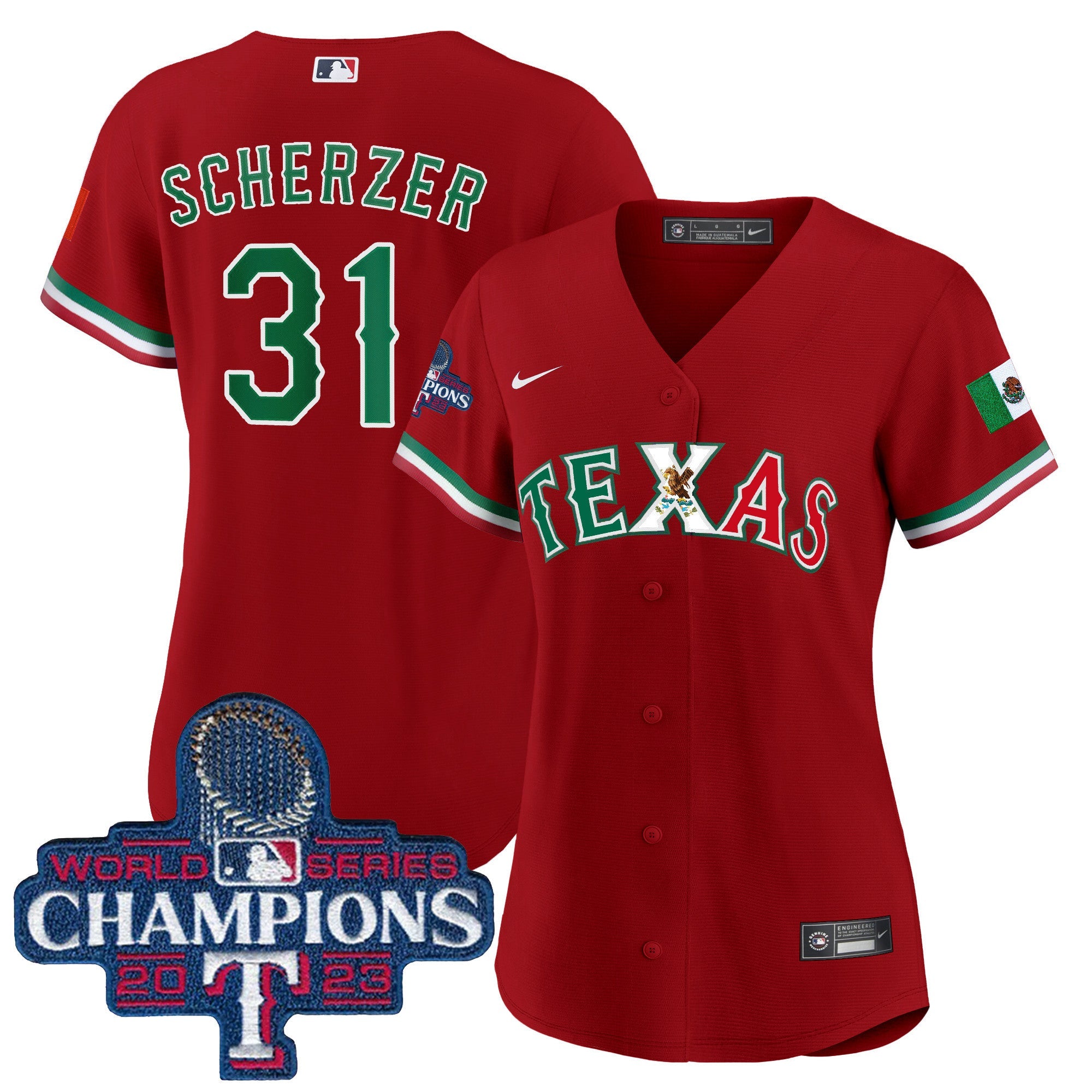 Women’s Texas Mexico 2023 World Series Champions Baseball Jersey