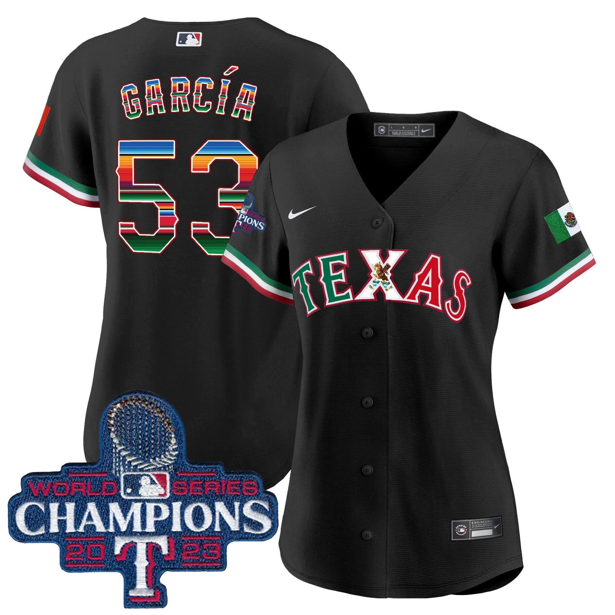Women’s Texas Mexico 2023 World Series Champions Baseball Jersey V2