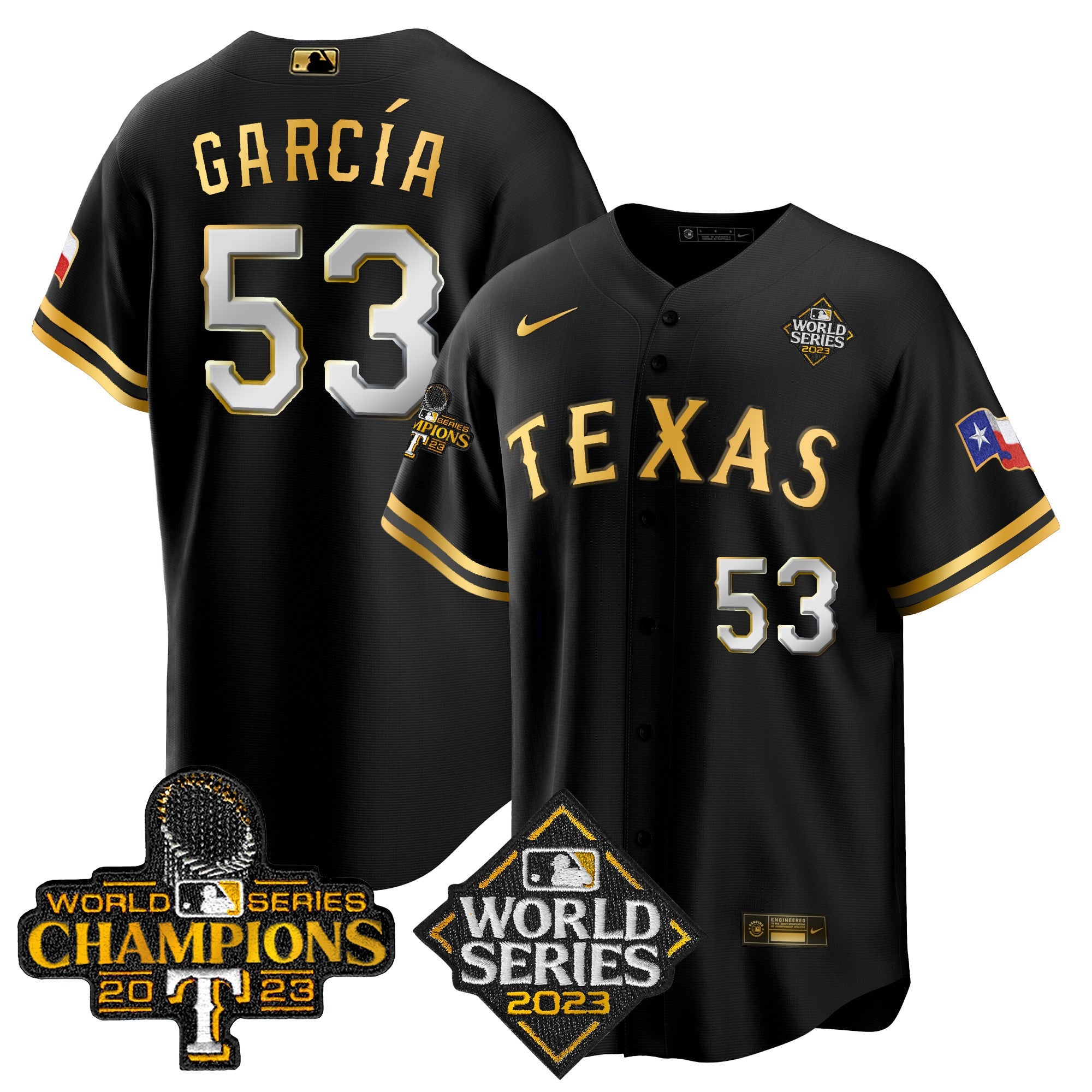 Men’s Texas 2023 World Series Champions Cool Base Jersey V4