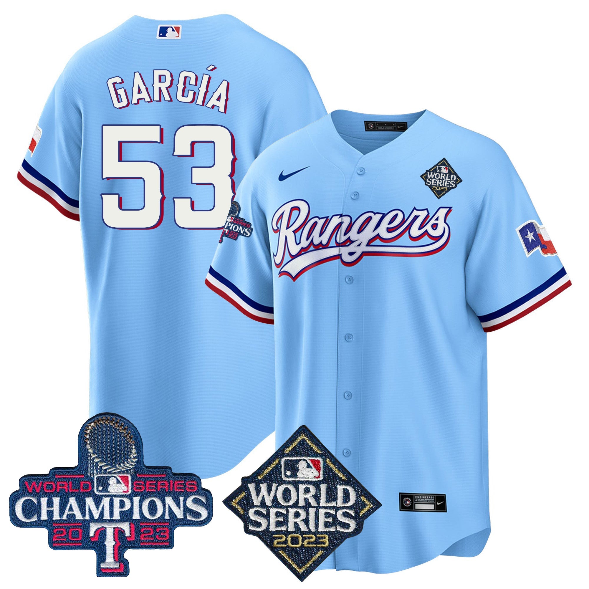 Men’s Texas 2023 World Series Champions Cool Base Jersey V4