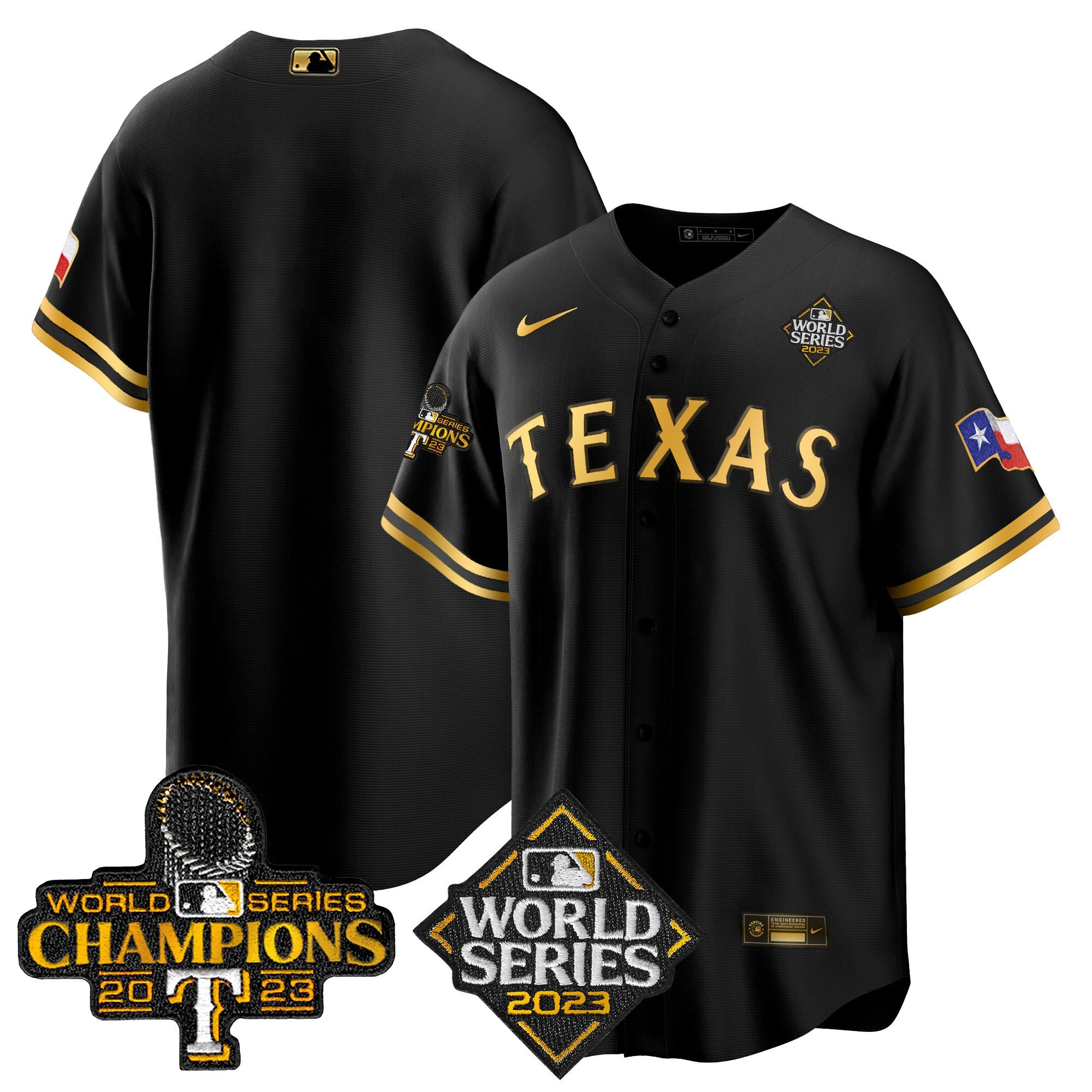 Men’s Texas 2023 World Series Champions Cool Base Jersey V4