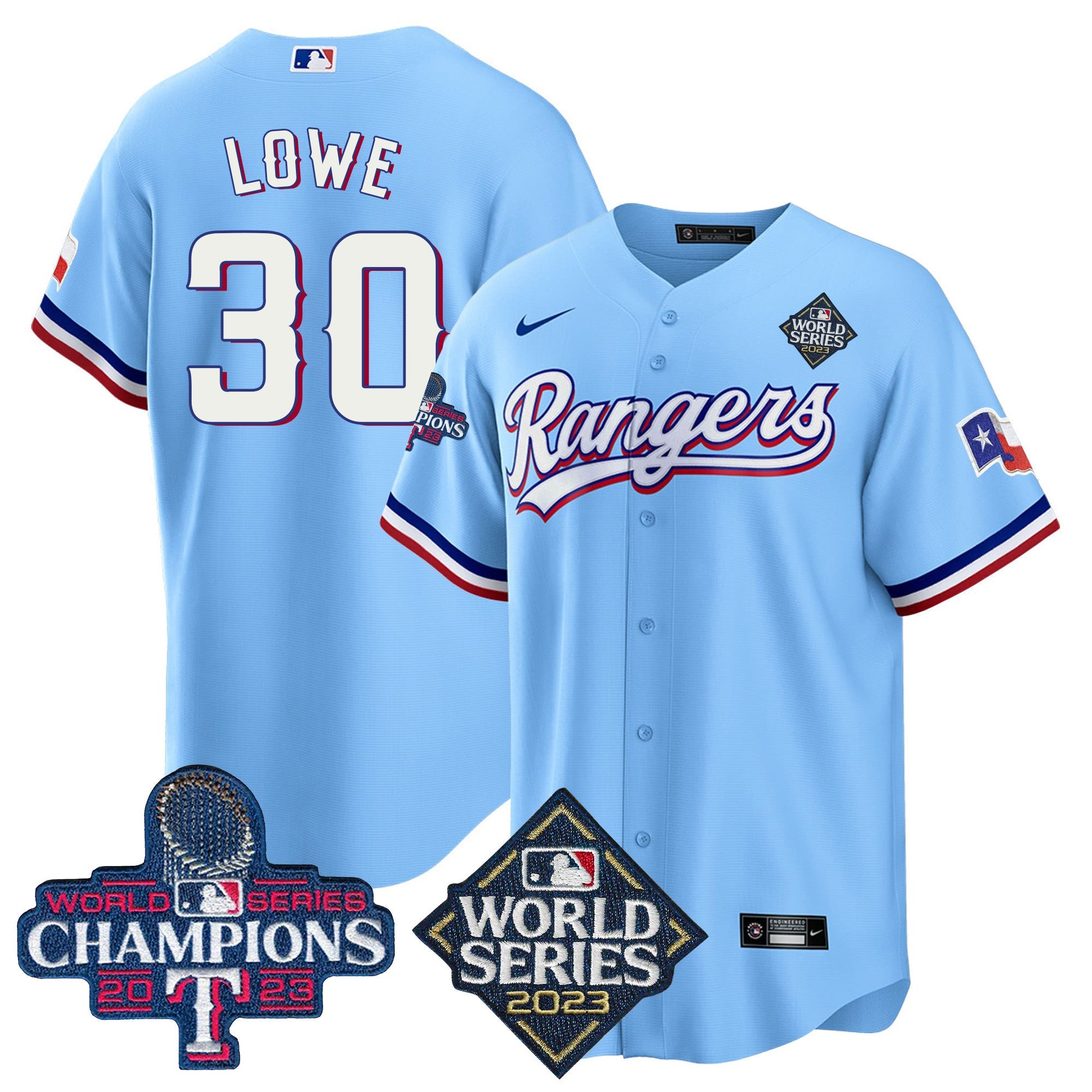 Men’s Texas 2023 World Series Champions Cool Base Jersey V4