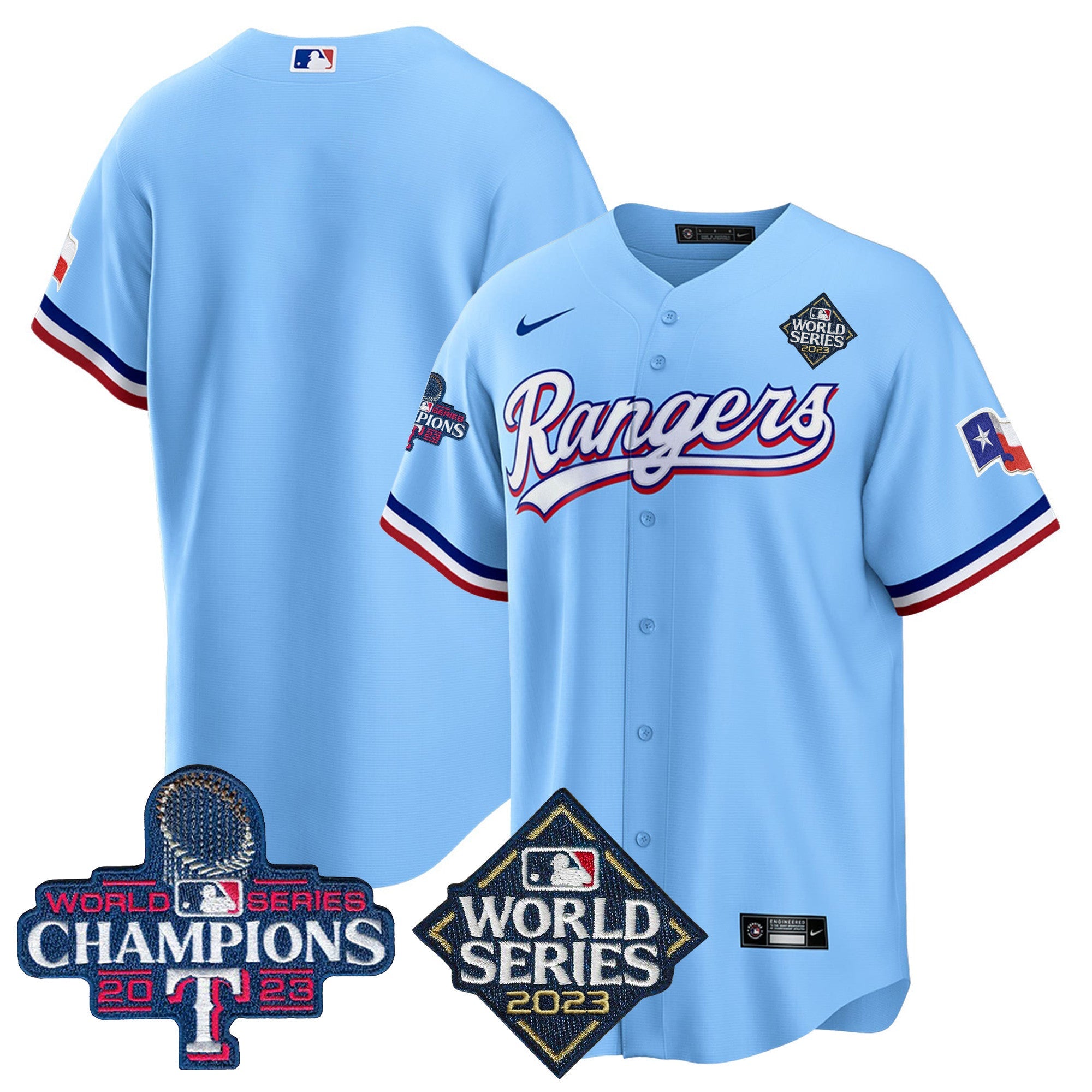 Men’s Texas 2023 World Series Champions Cool Base Jersey V4