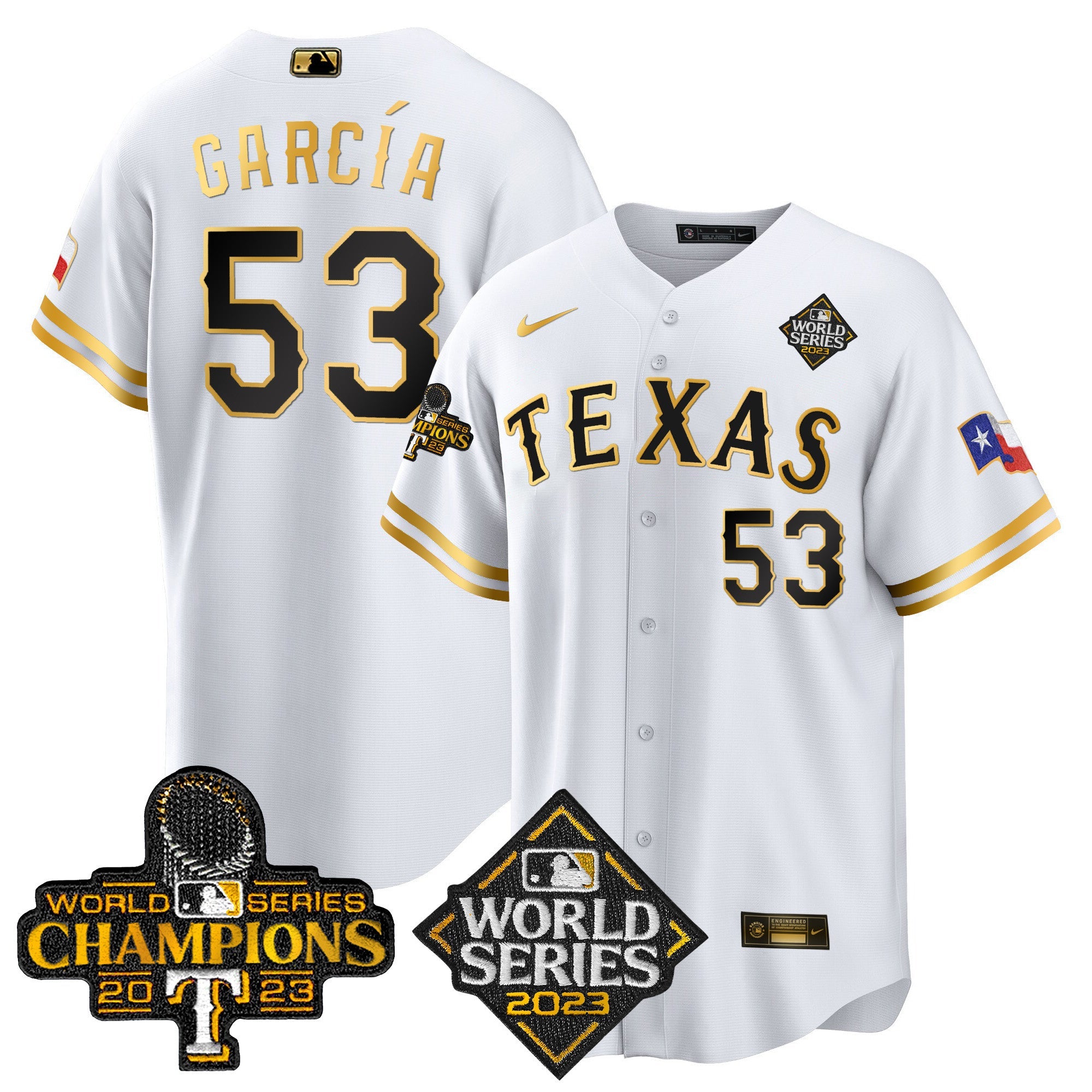 Men’s Texas 2023 World Series Champions Cool Base Jersey V4