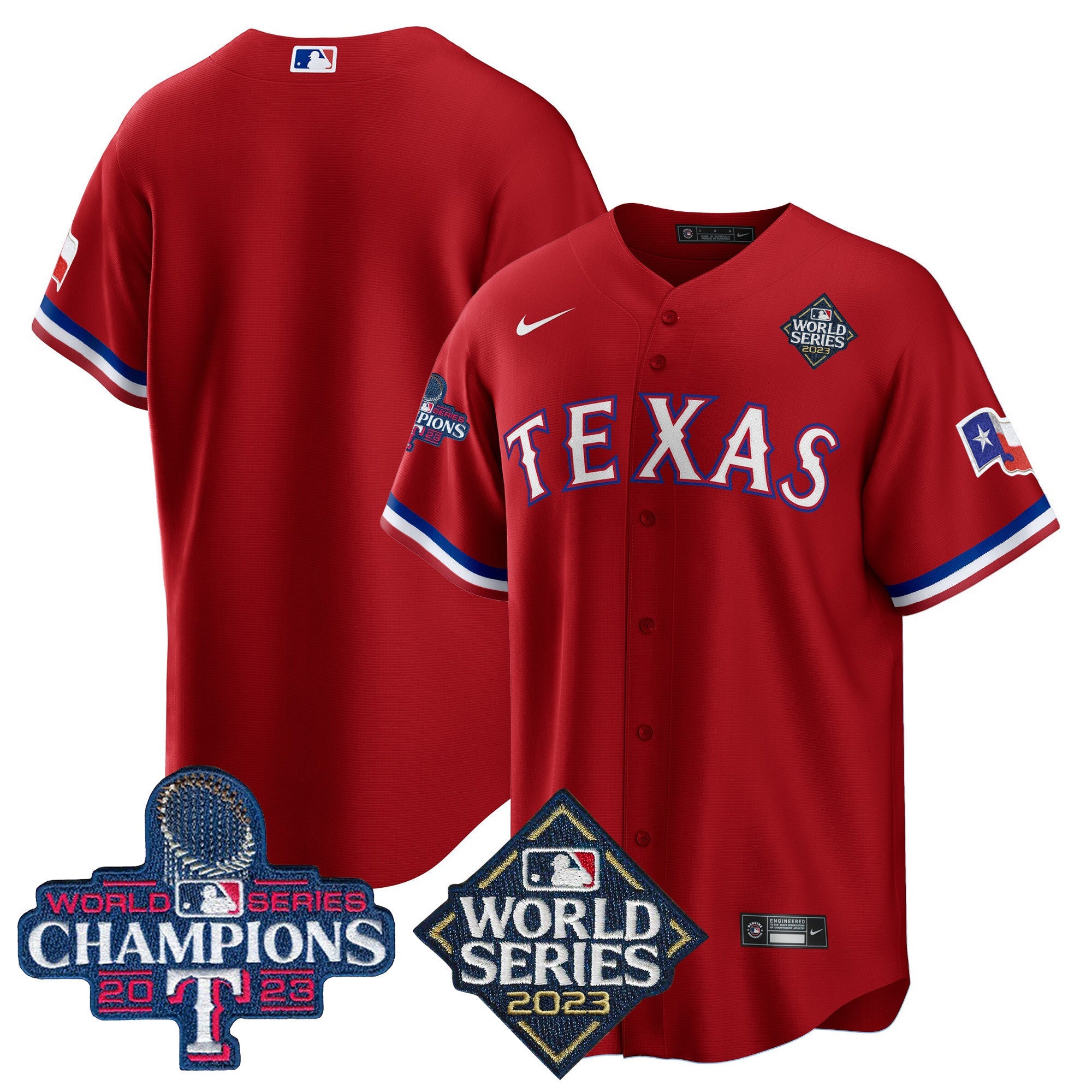 Men’s Texas 2023 World Series Champions Cool Base Jersey V4