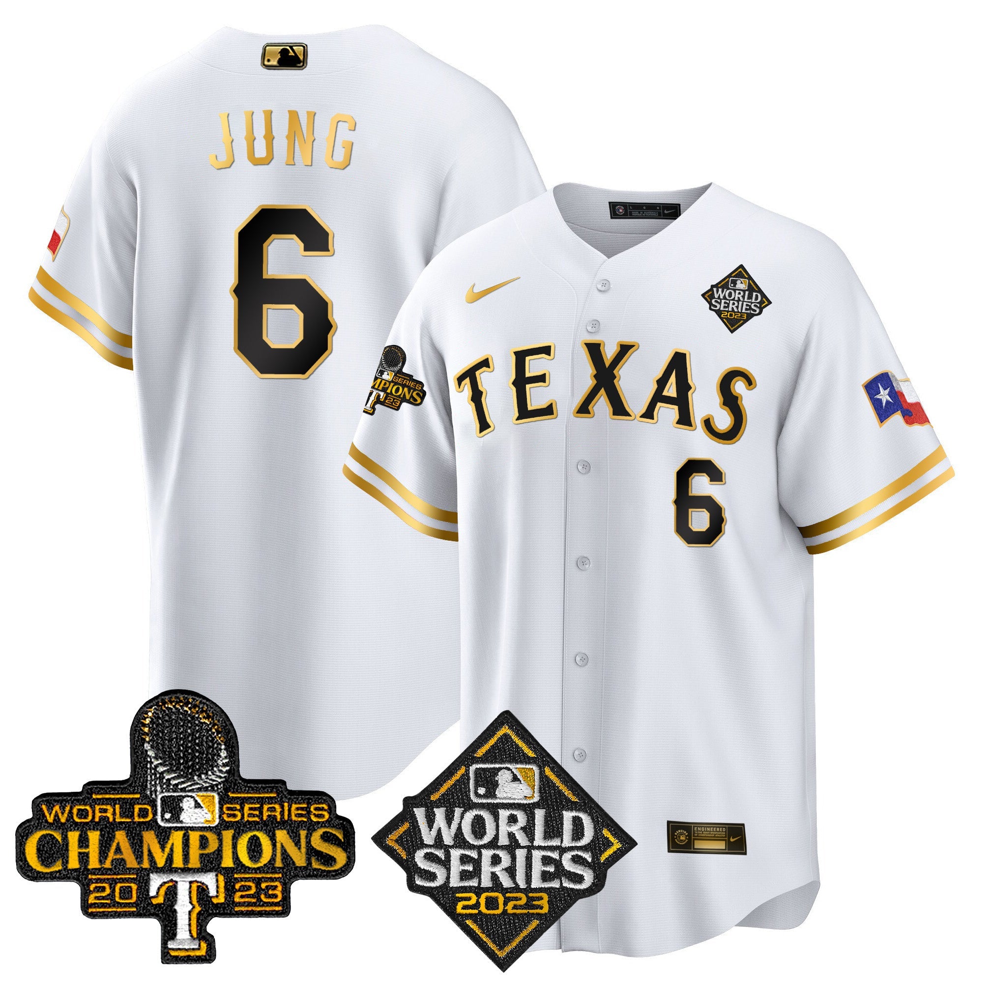 Men’s Texas 2023 World Series Champions Cool Base Jersey V4