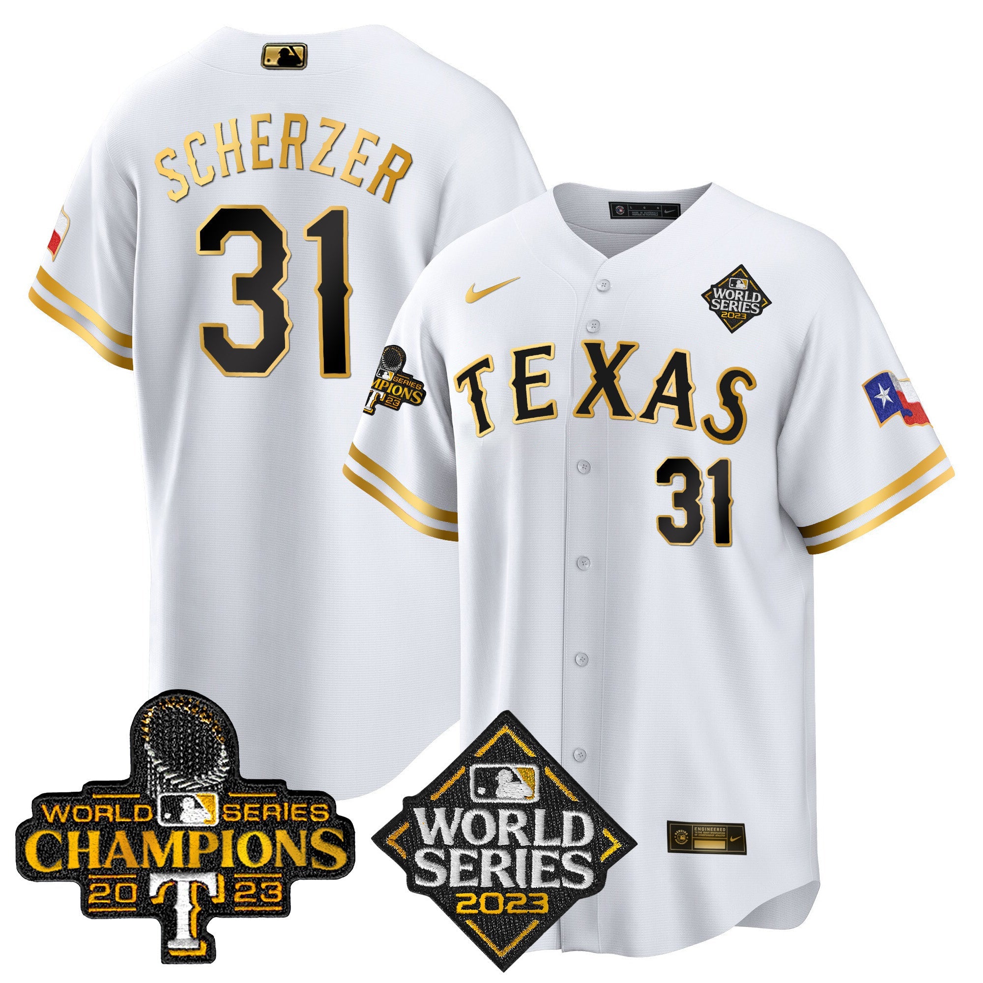 Men’s Texas 2023 World Series Champions Cool Base Jersey V4