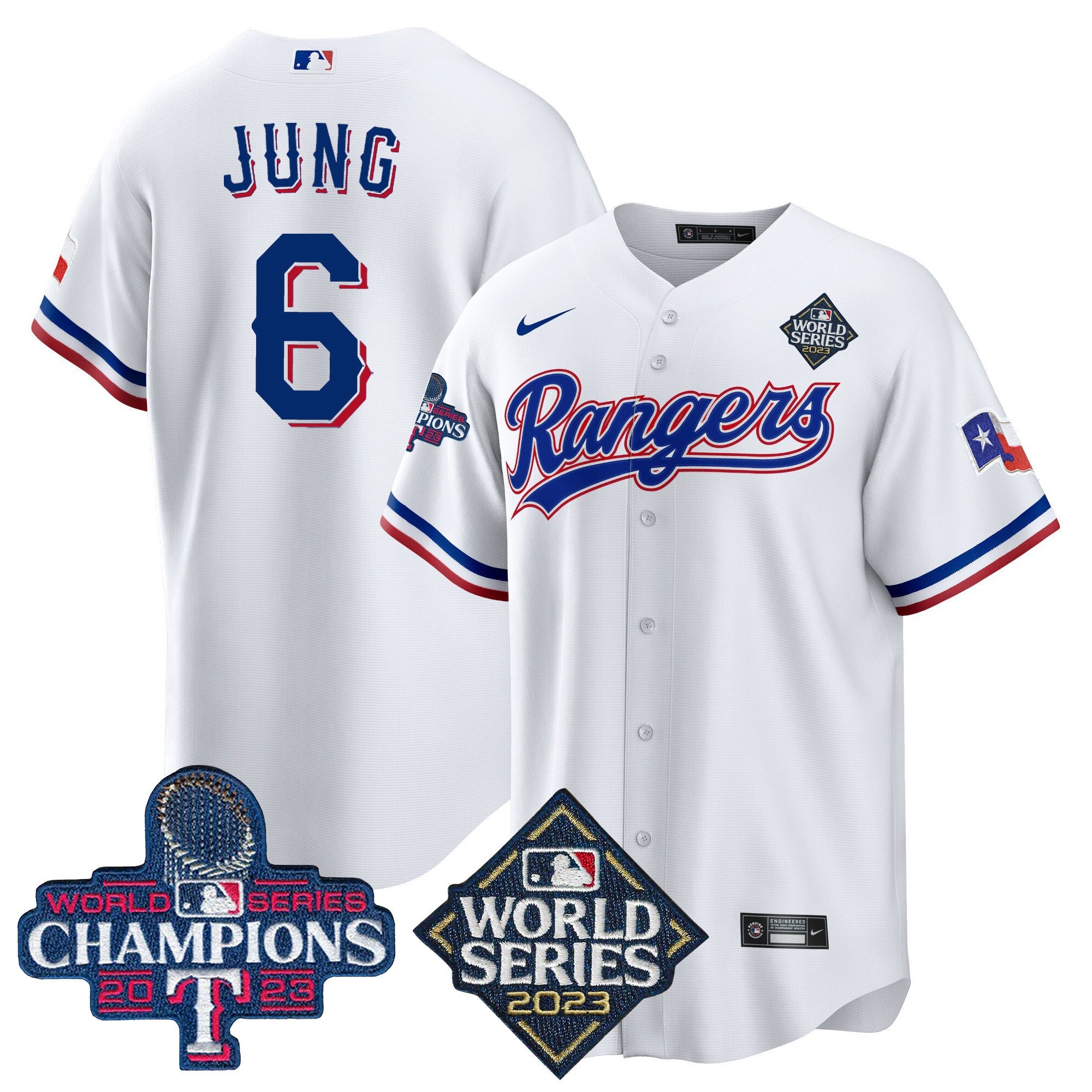 Men’s Texas 2023 World Series Champions Cool Base Jersey V4