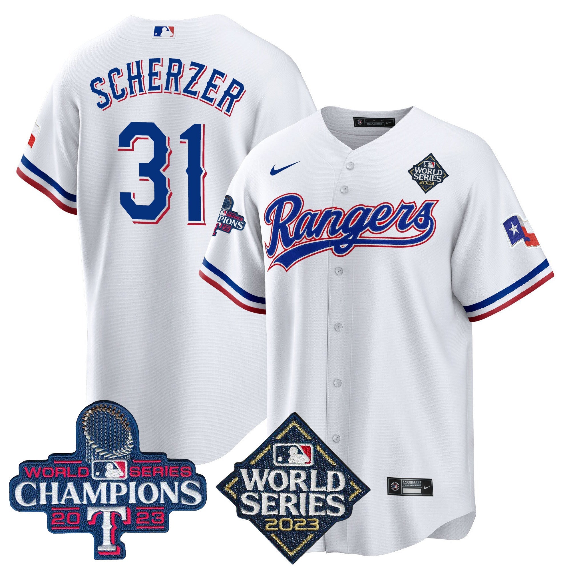 Men’s Texas 2023 World Series Champions Cool Base Jersey V4