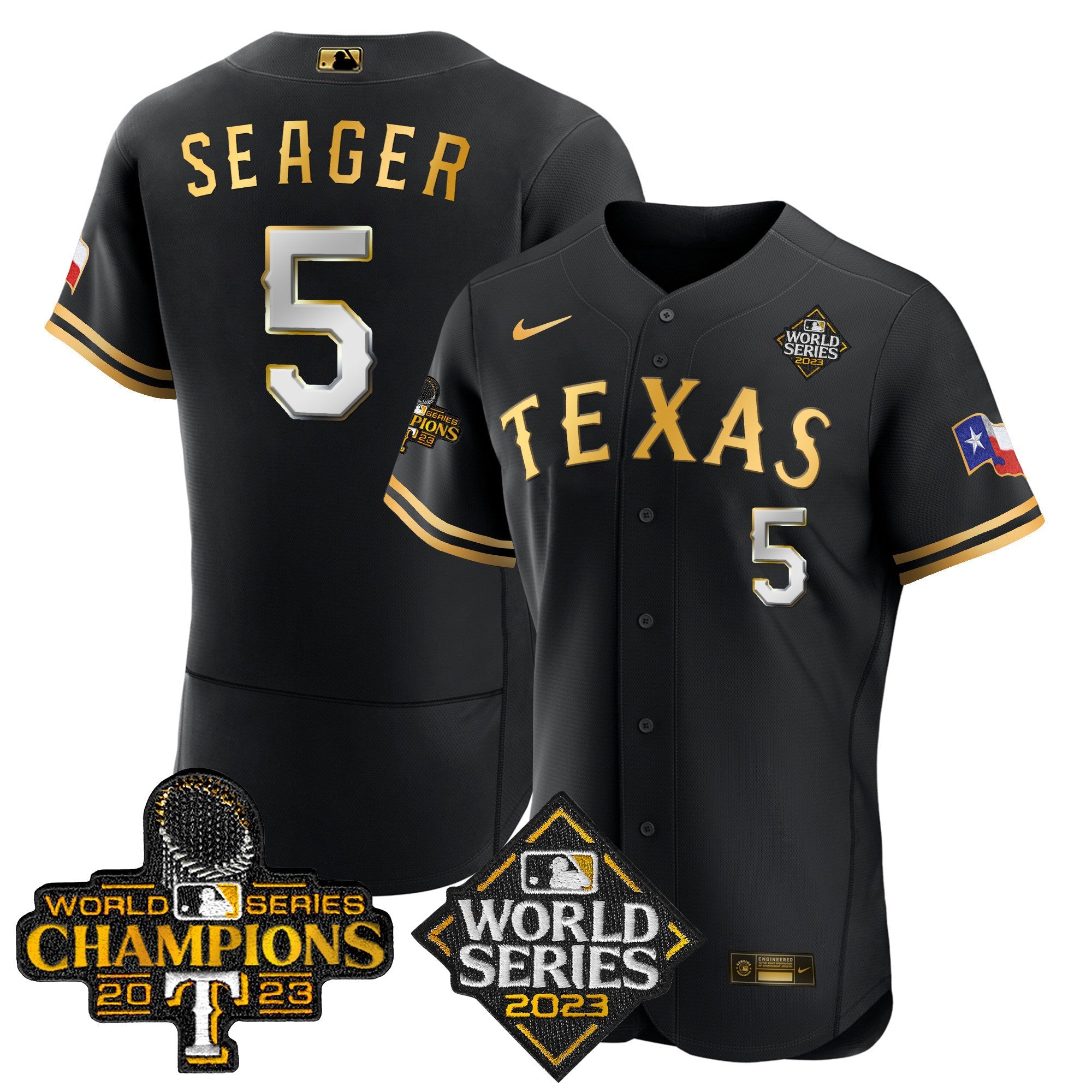 Men’s Texas 2023 World Series Champions Flex Base Jersey V4
