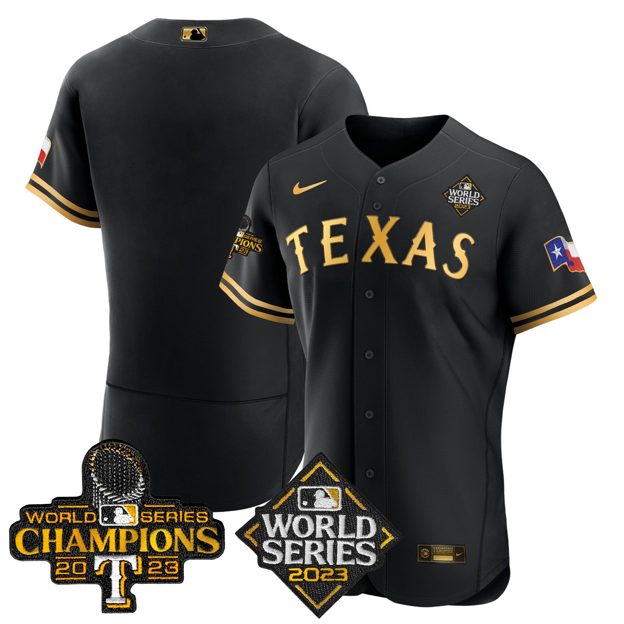 Men’s Texas 2023 World Series Champions Flex Base Jersey V4