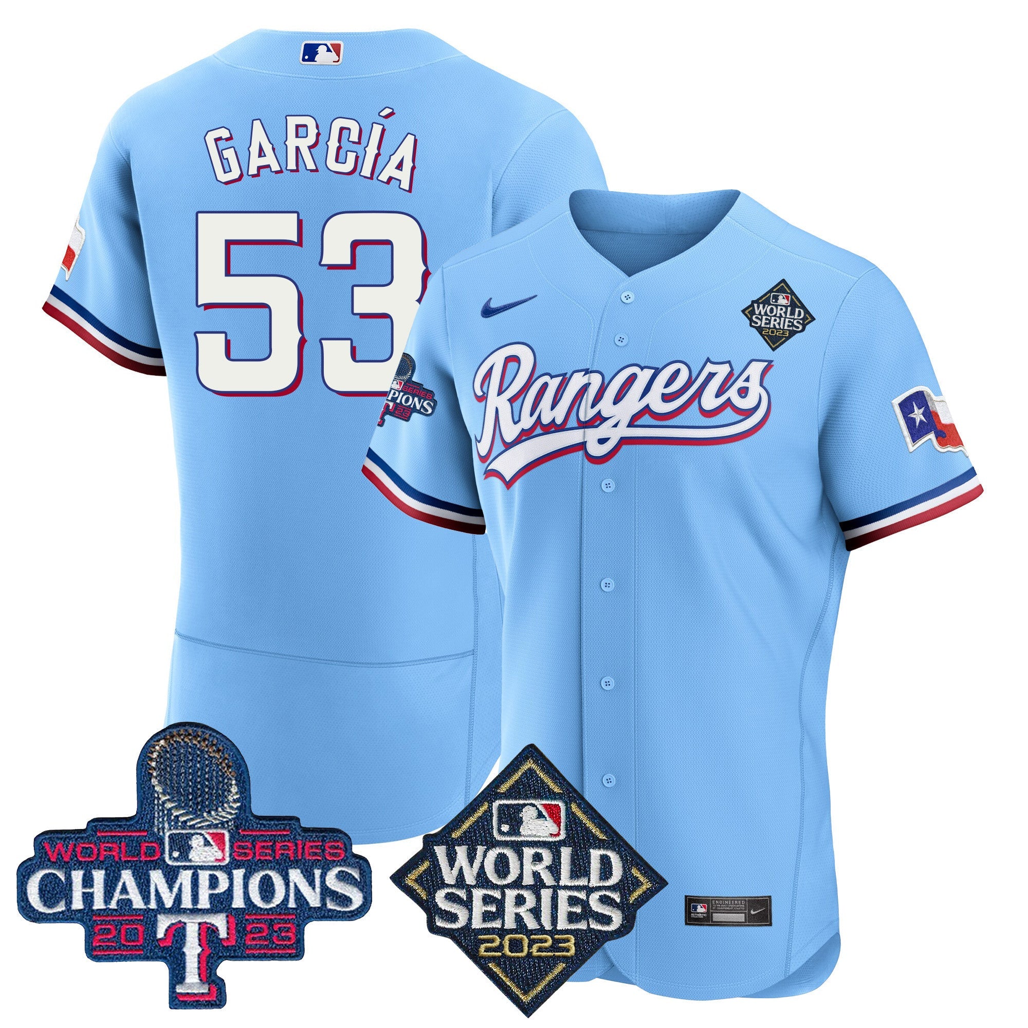 Men’s Texas 2023 World Series Champions Flex Base Jersey V4