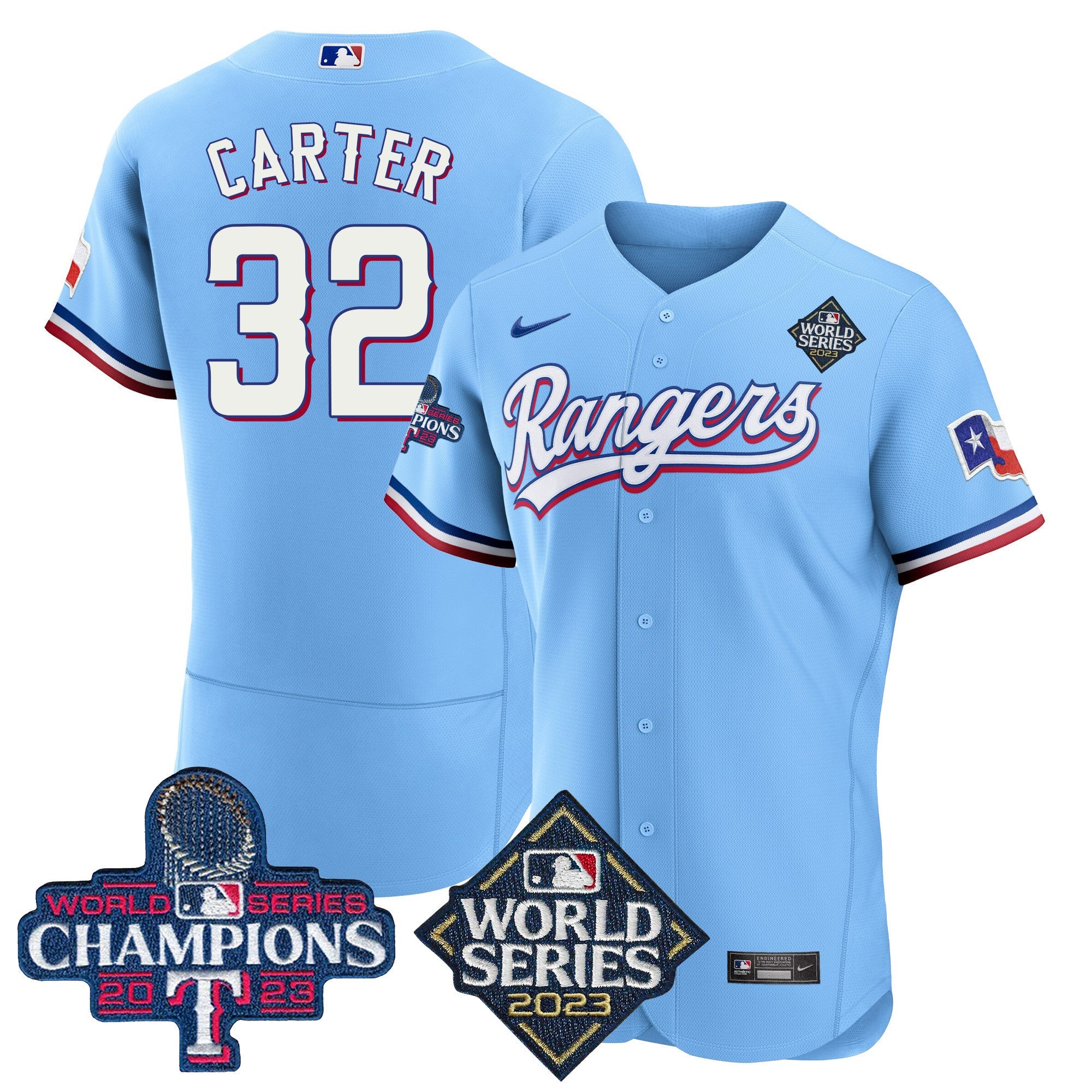 Men’s Texas 2023 World Series Champions Flex Base Jersey V4