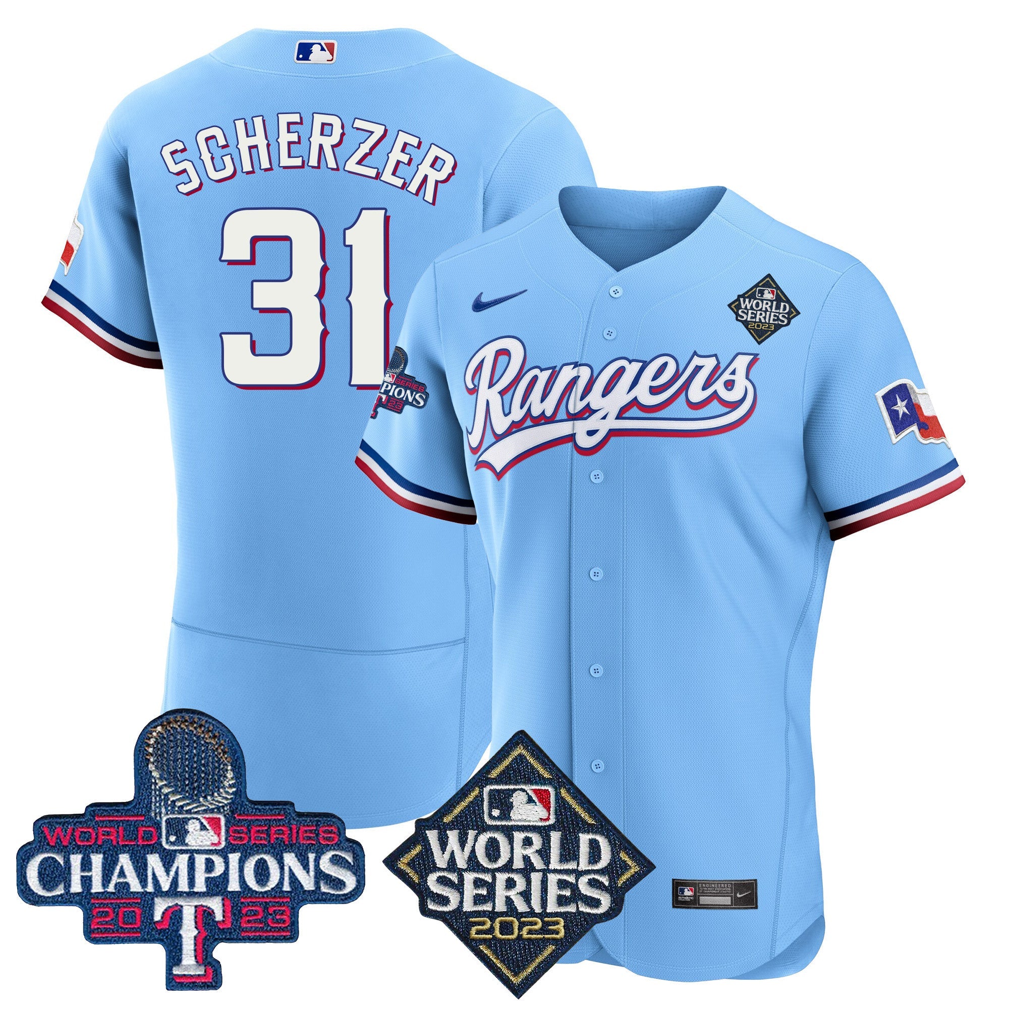 Men’s Texas 2023 World Series Champions Flex Base Jersey V4