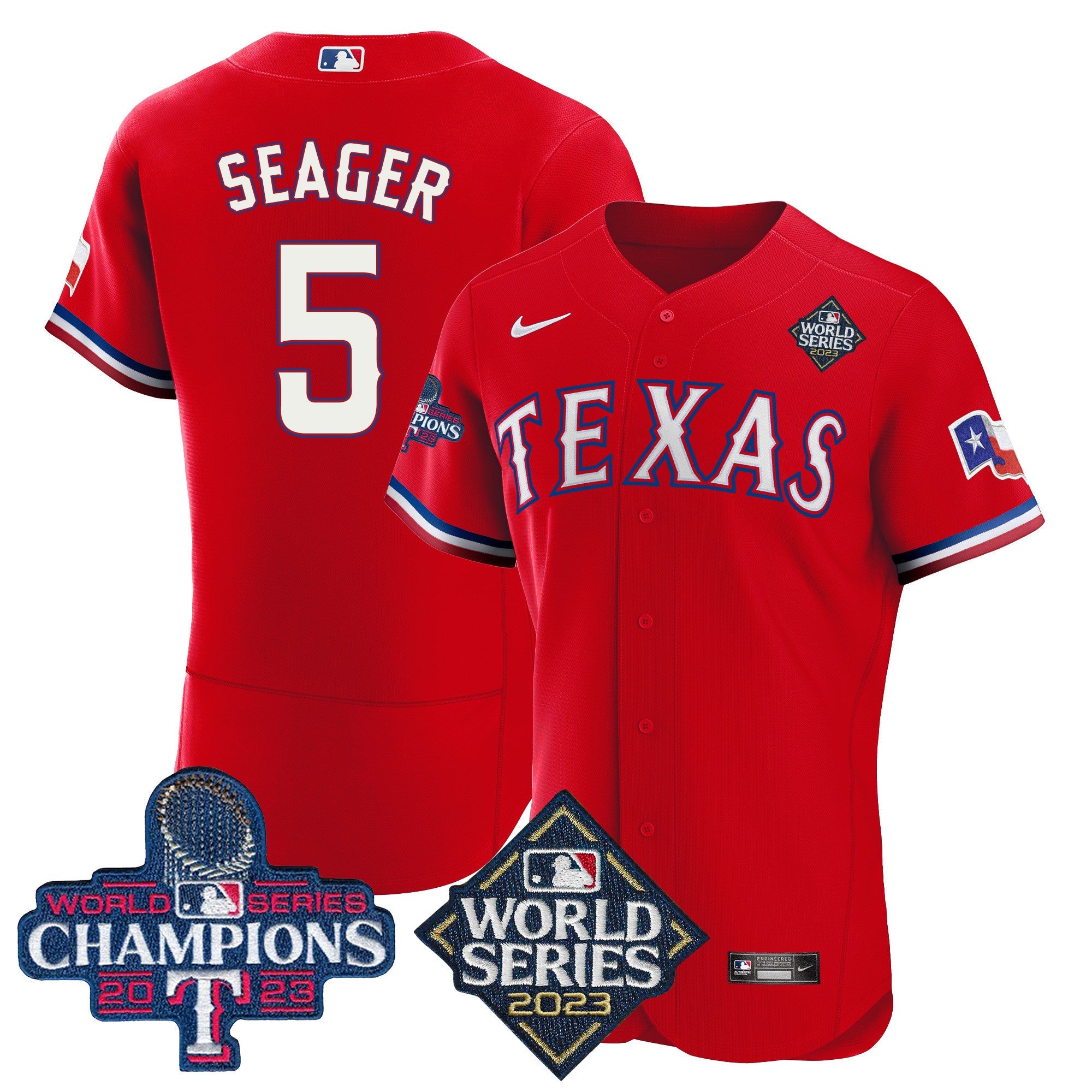 Men’s Texas 2023 World Series Champions Flex Base Jersey V4