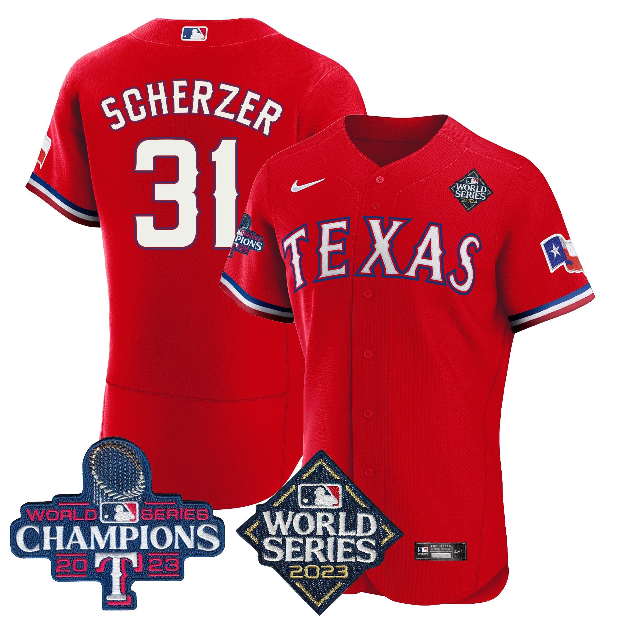Men’s Texas 2023 World Series Champions Flex Base Jersey V4