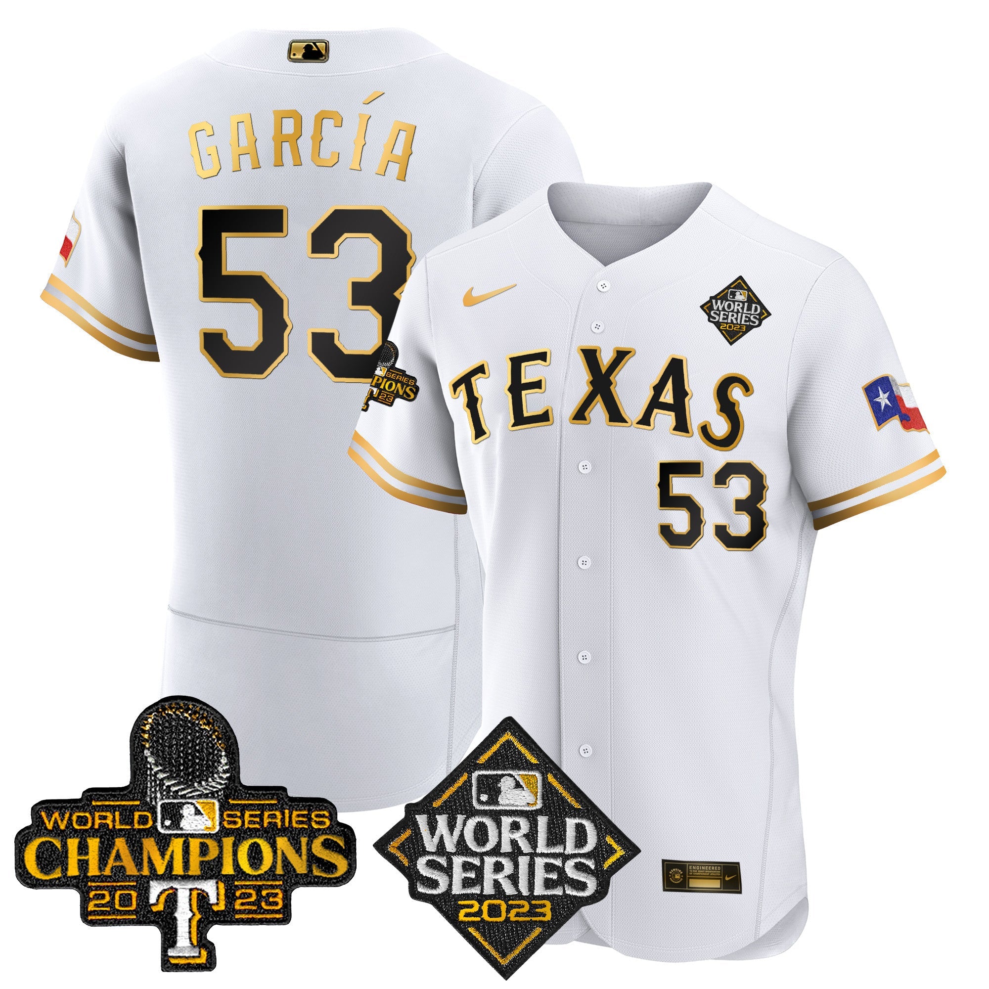 Men’s Texas 2023 World Series Champions Flex Base Jersey V4