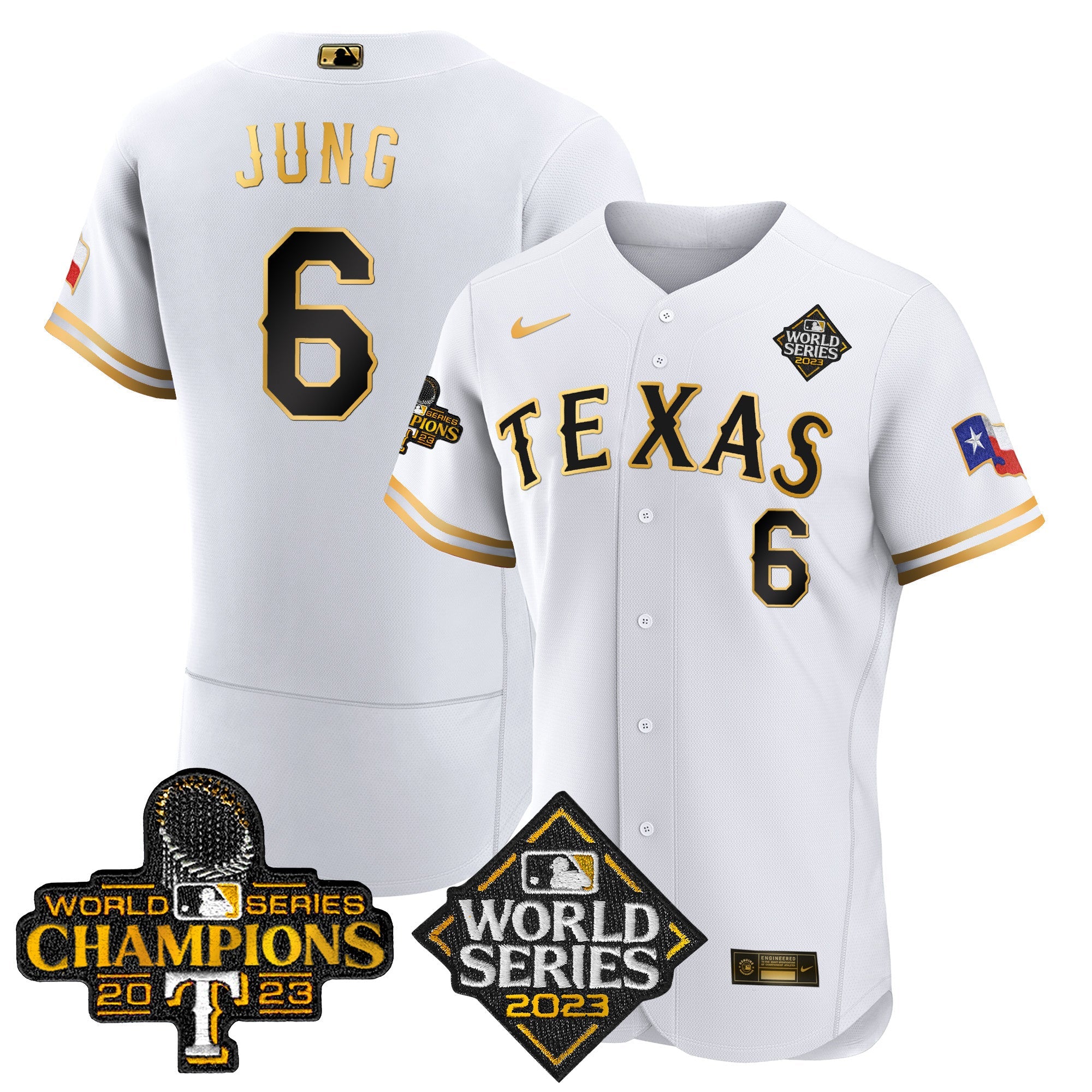 Men’s Texas 2023 World Series Champions Flex Base Jersey V4