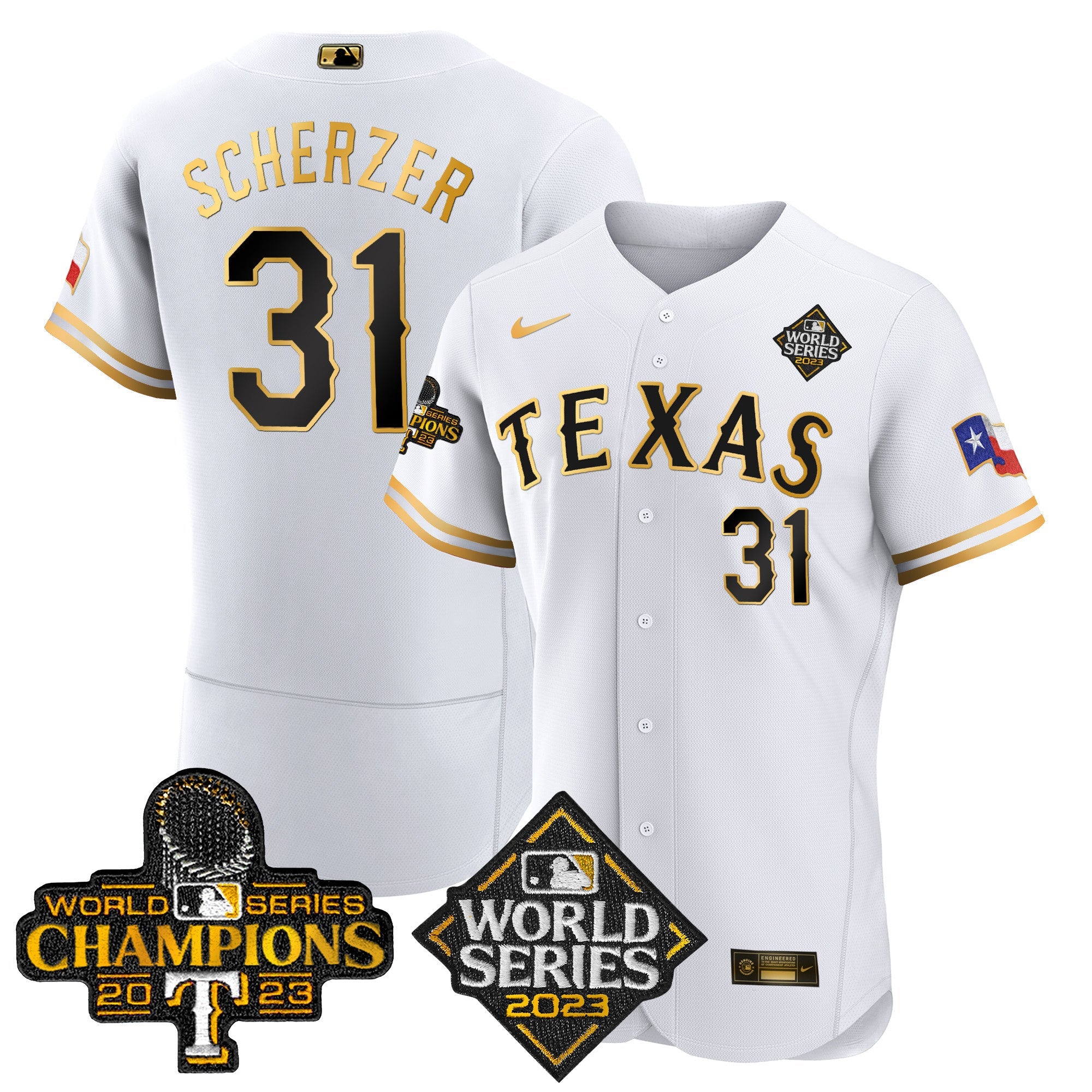 Men’s Texas 2023 World Series Champions Flex Base Jersey V4