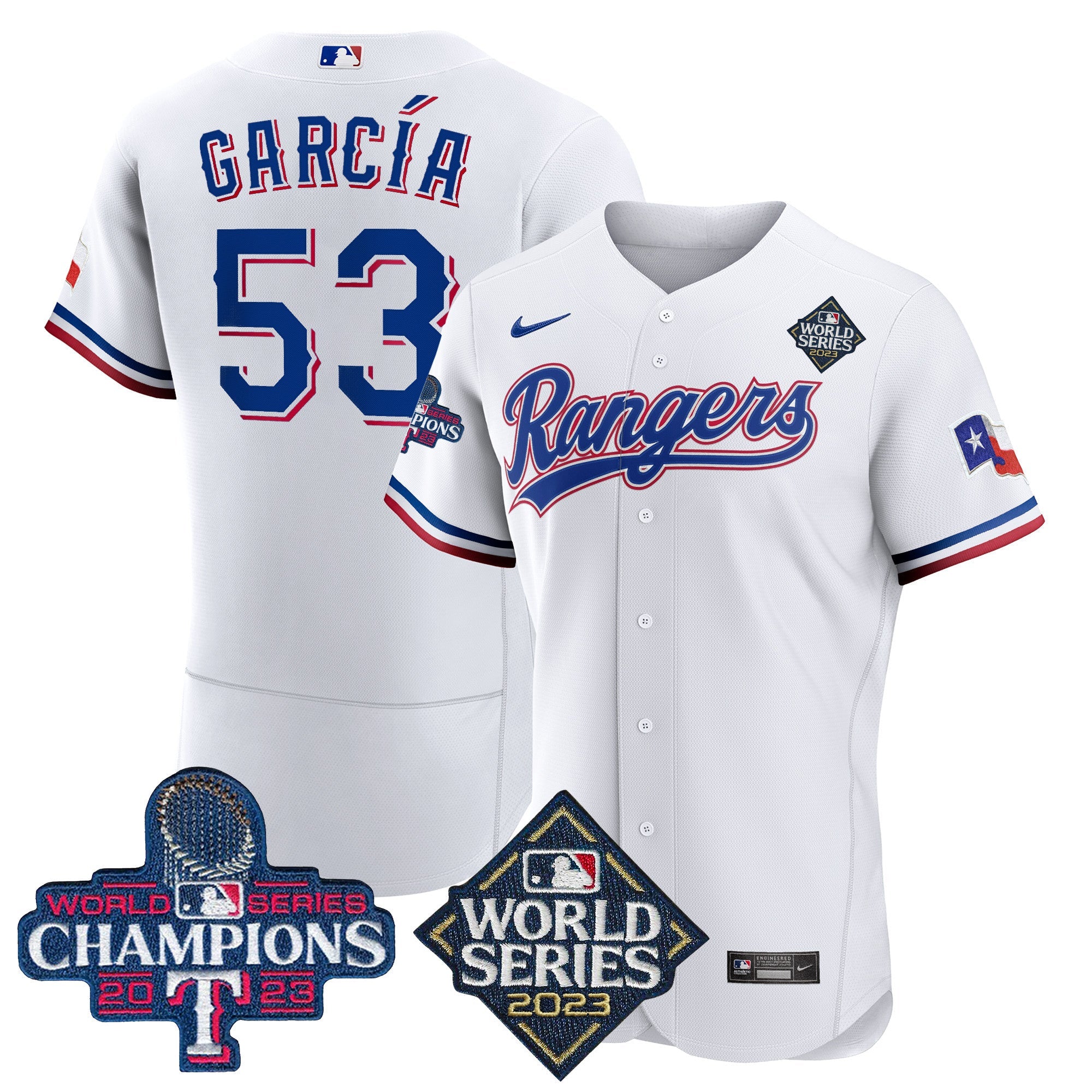 Men’s Texas 2023 World Series Champions Flex Base Jersey V4