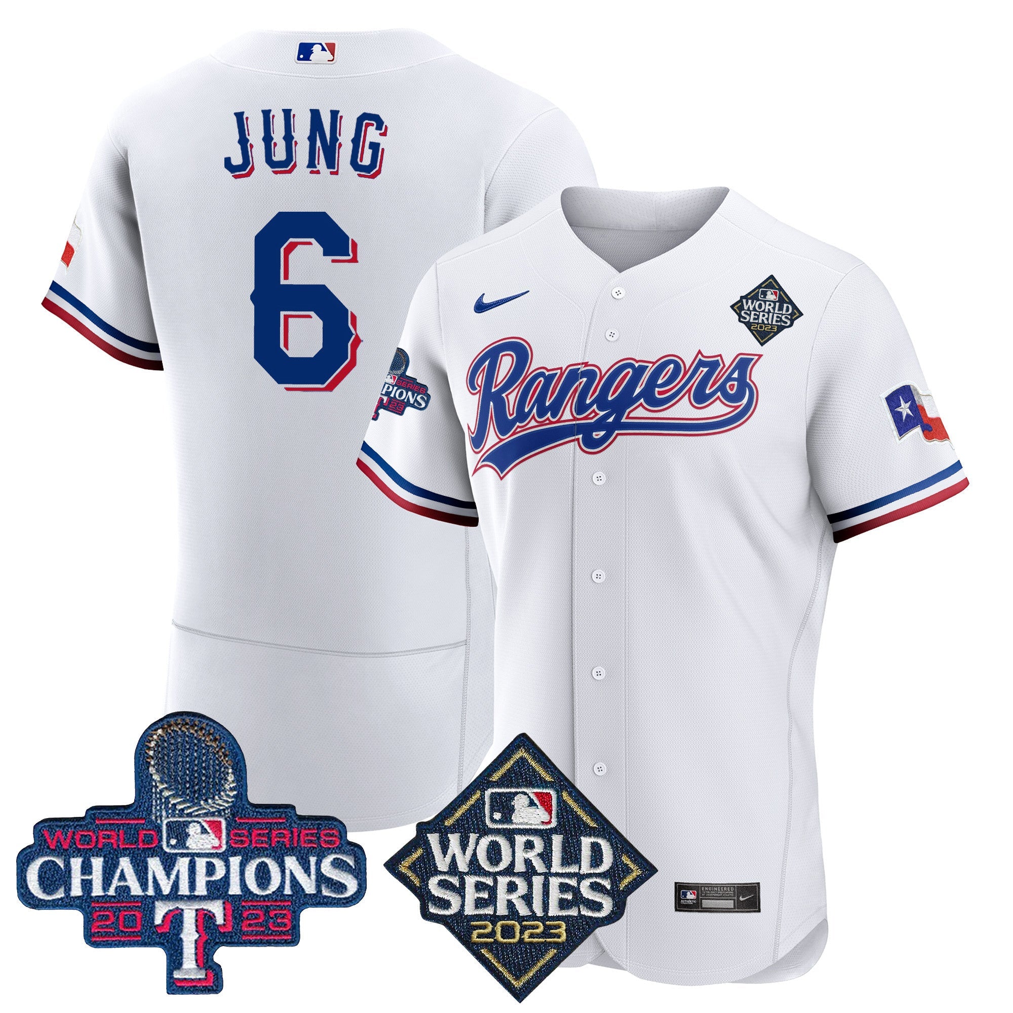 Men’s Texas 2023 World Series Champions Flex Base Jersey V4