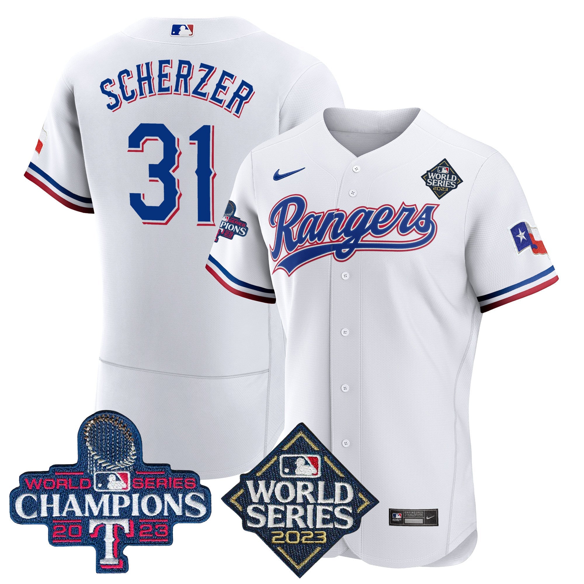 Men’s Texas 2023 World Series Champions Flex Base Jersey V4