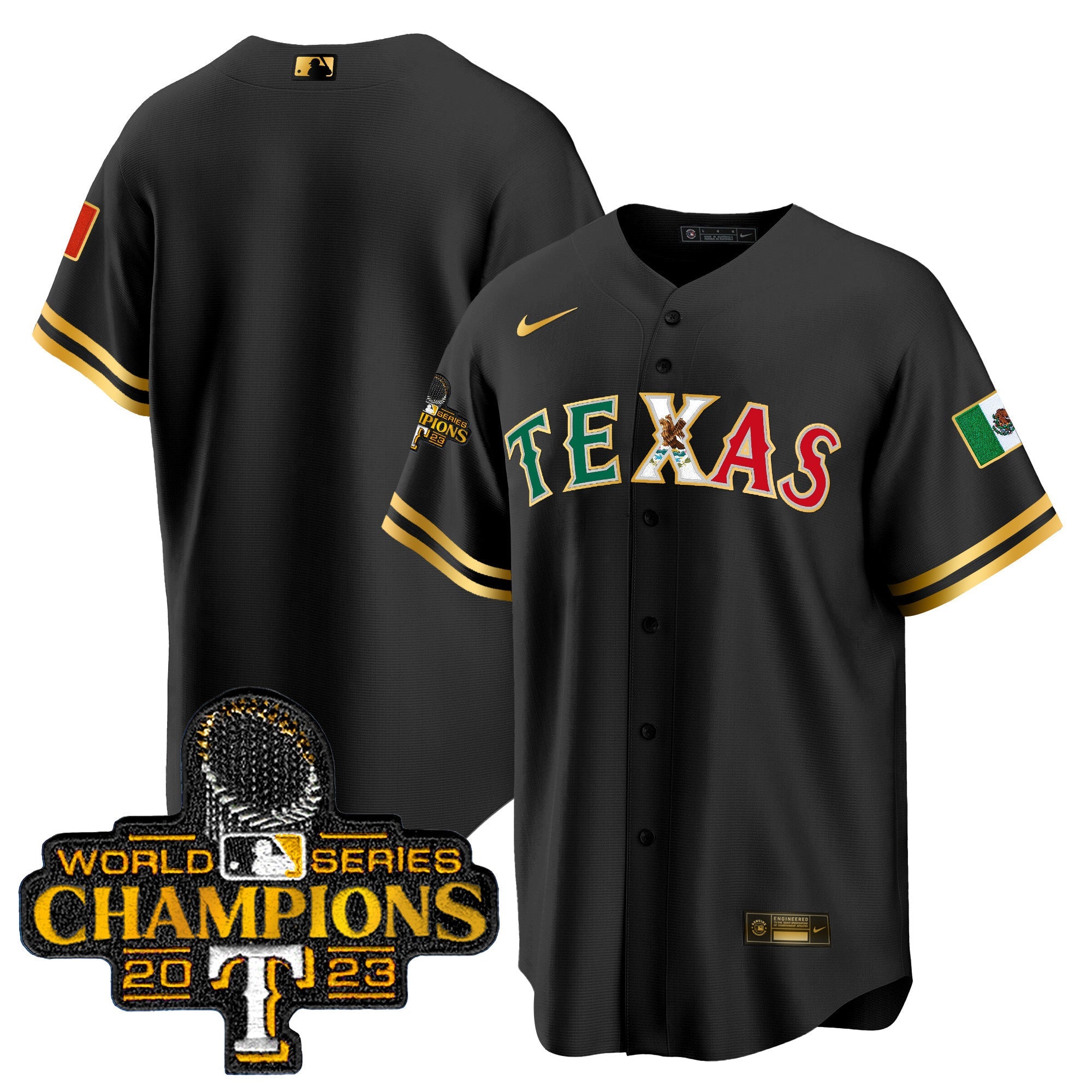 Men’s Texas Mexico 2023 World Series Champions Baseball Jersey