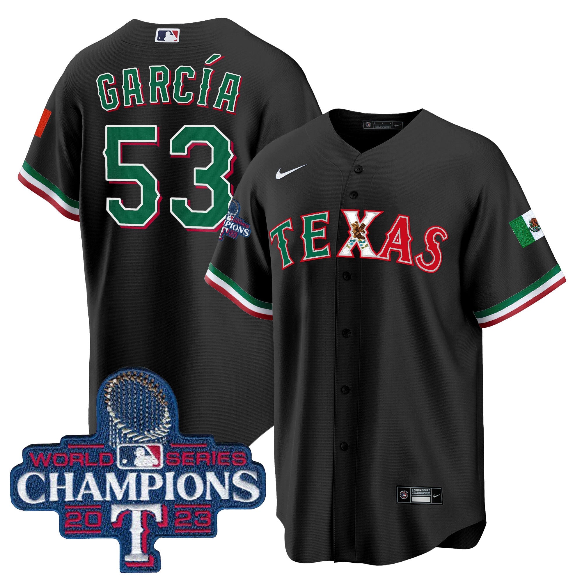 Men’s Texas Mexico 2023 World Series Champions Baseball Jersey