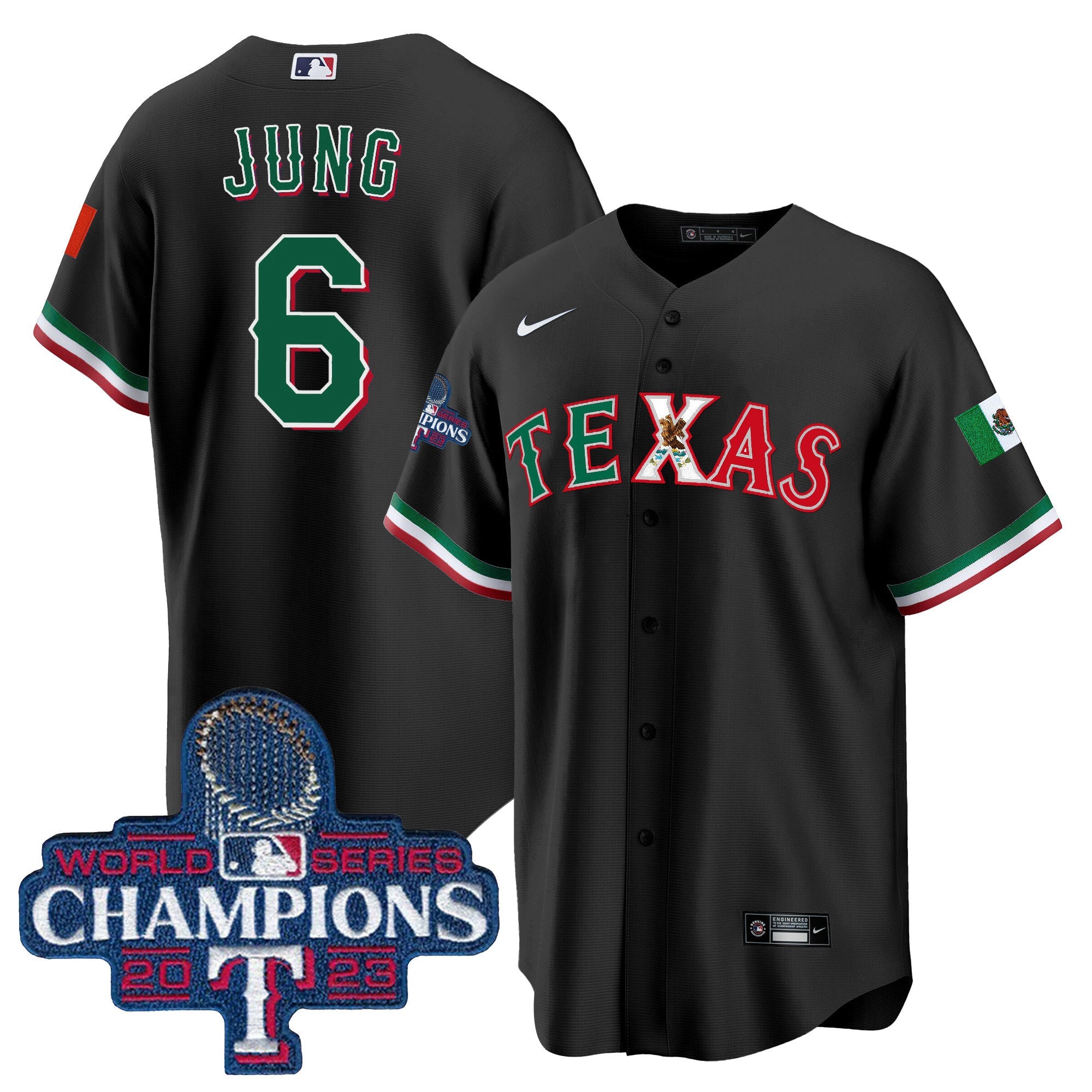 Men’s Texas Mexico 2023 World Series Champions Baseball Jersey