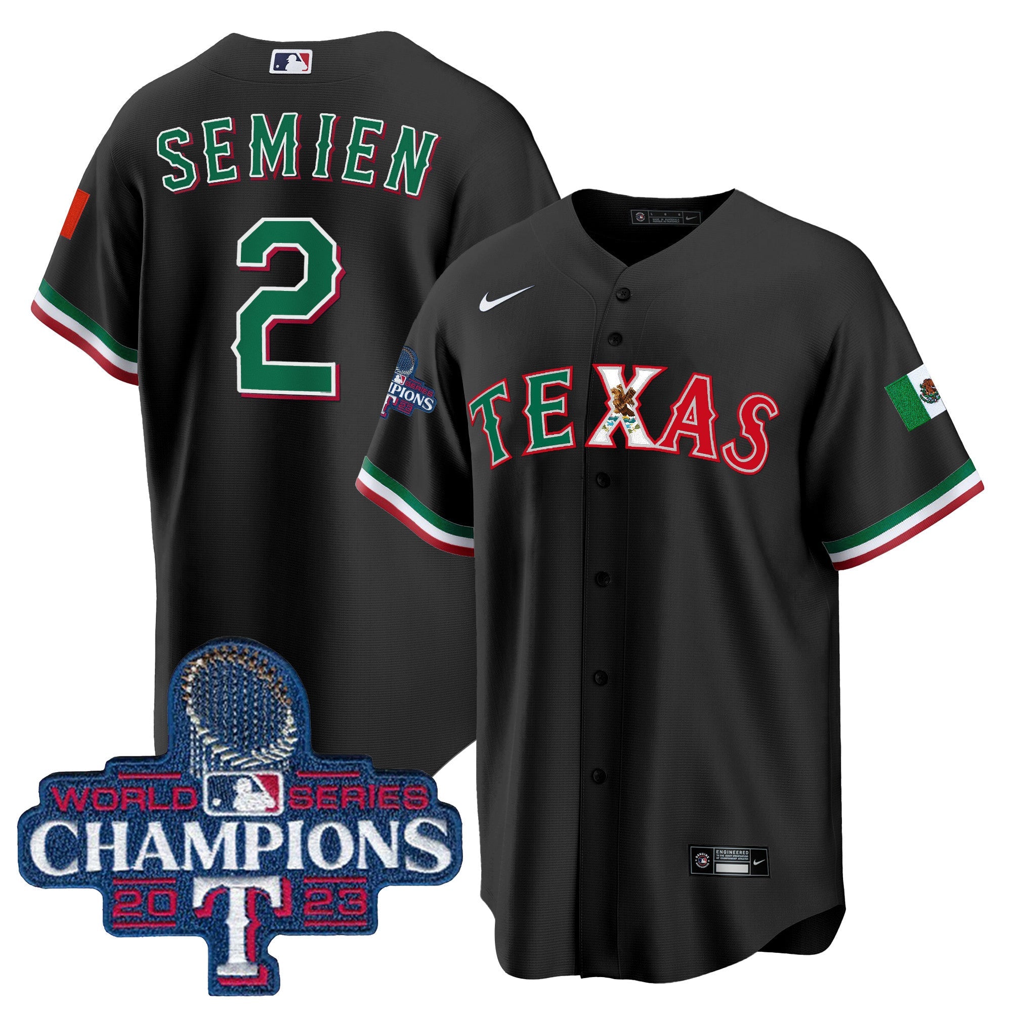 Men’s Texas Mexico 2023 World Series Champions Baseball Jersey