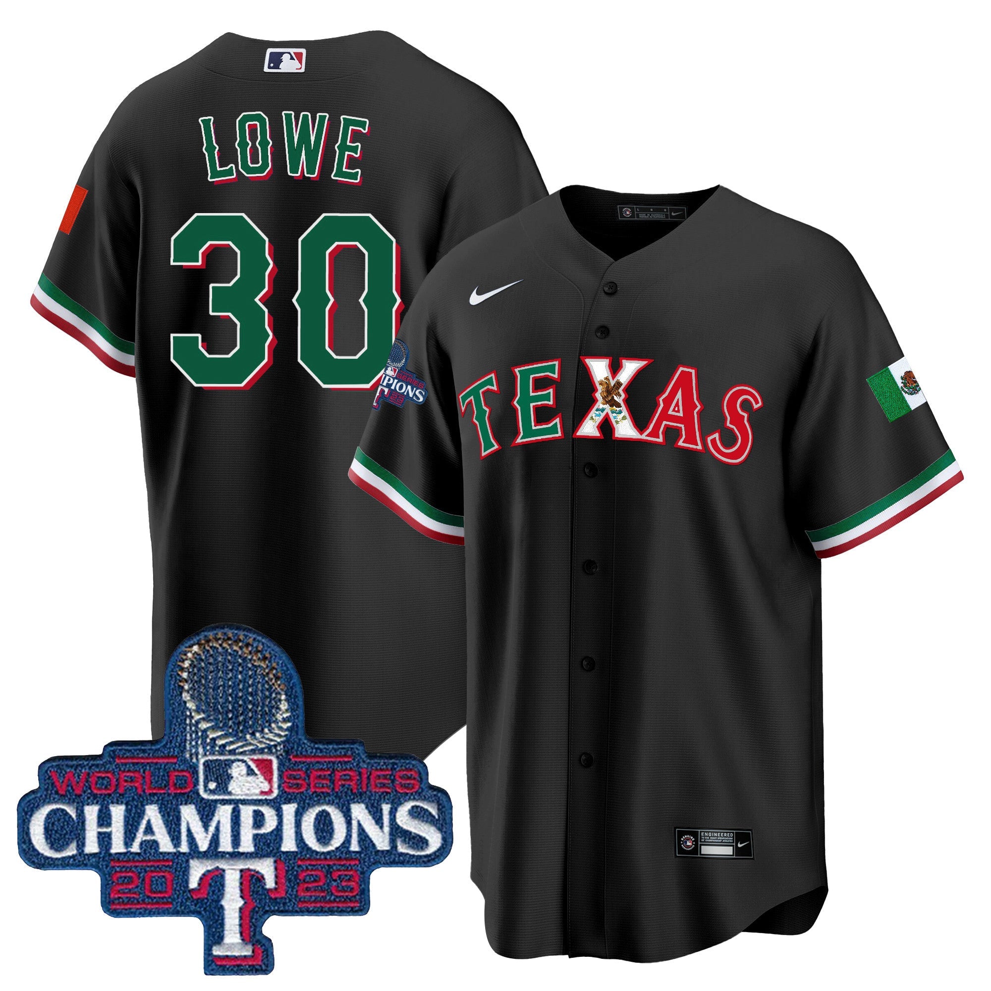 Men’s Texas Mexico 2023 World Series Champions Baseball Jersey