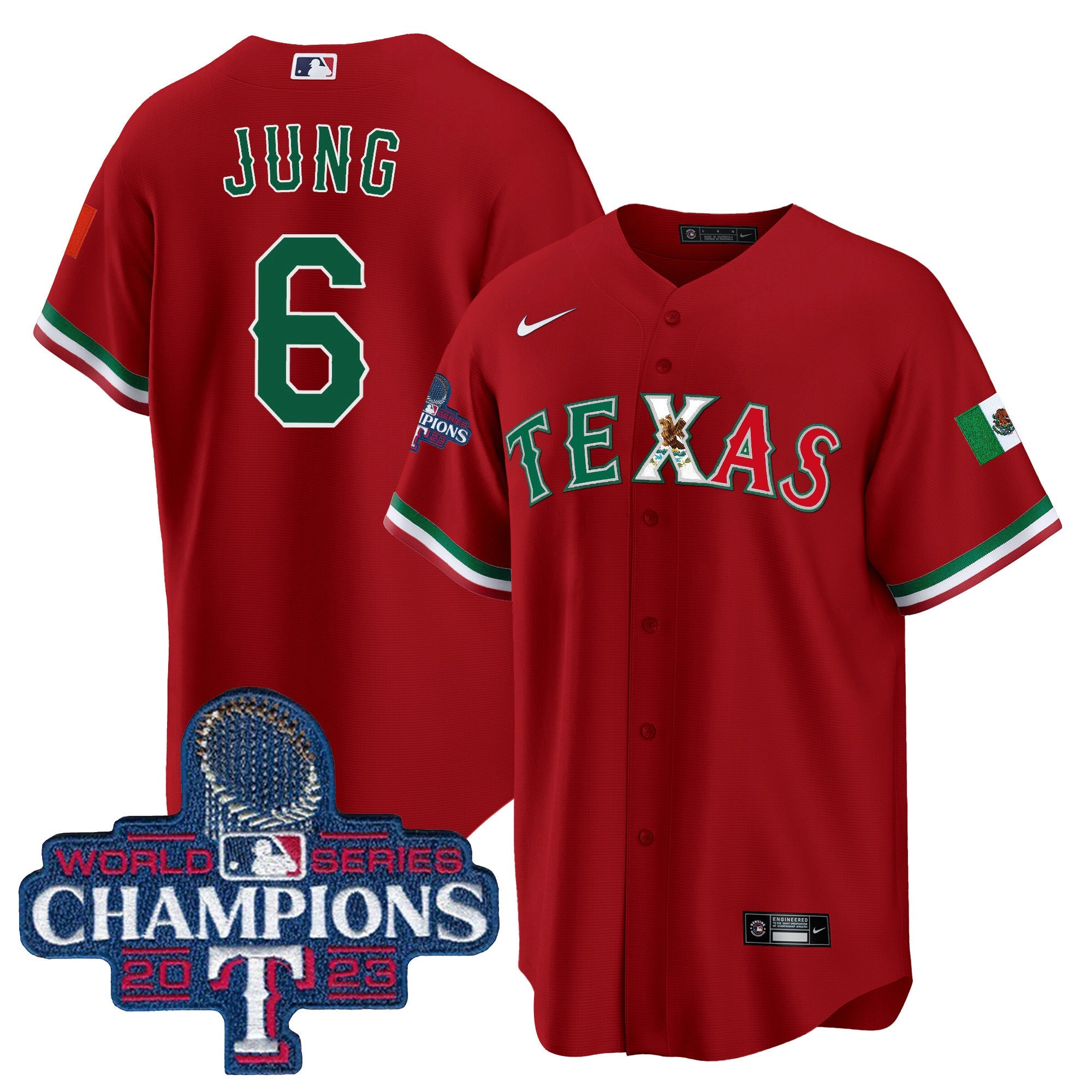 Men’s Texas Mexico 2023 World Series Champions Baseball Jersey