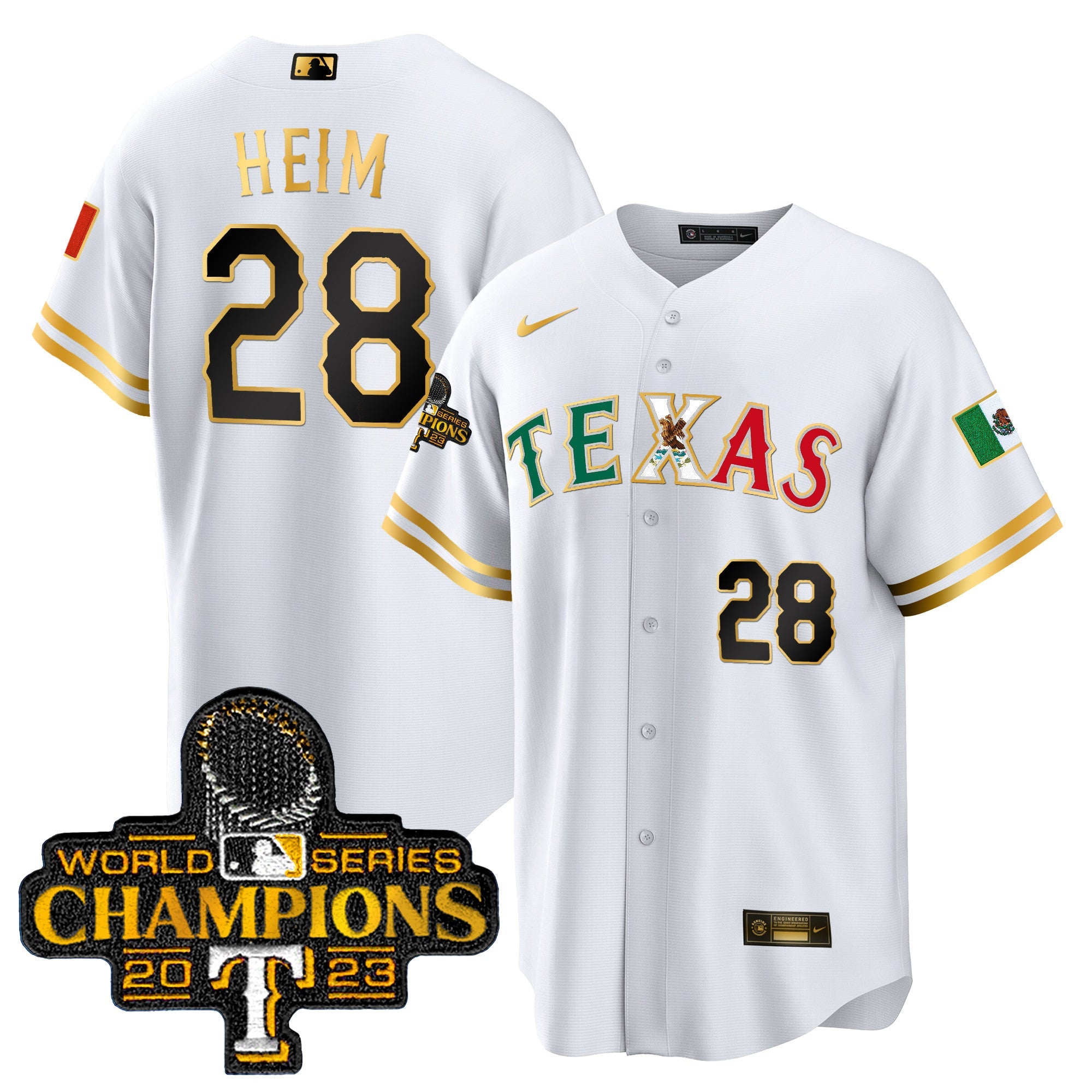 Men’s Texas Mexico 2023 World Series Champions Baseball Jersey