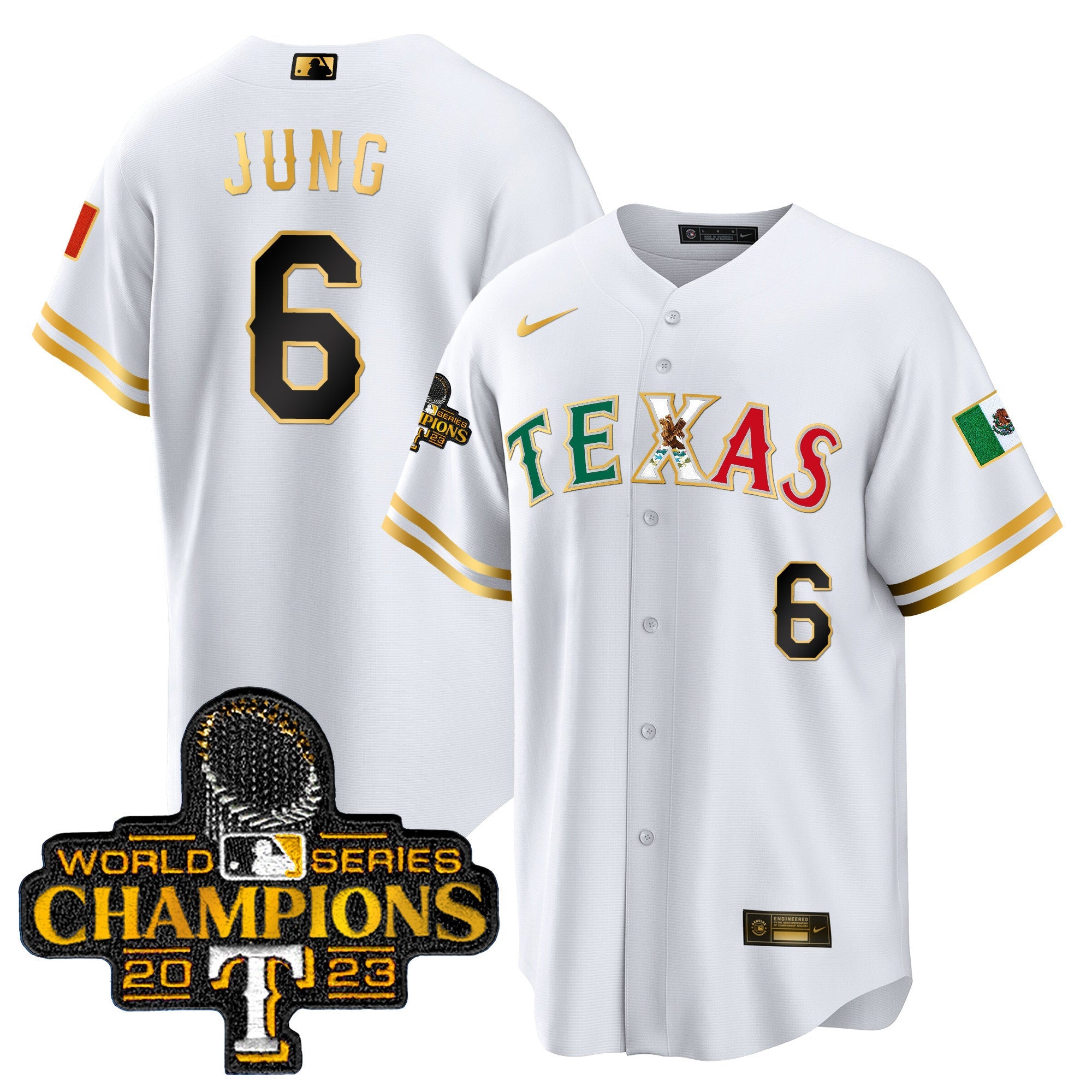 Men’s Texas Mexico 2023 World Series Champions Baseball Jersey