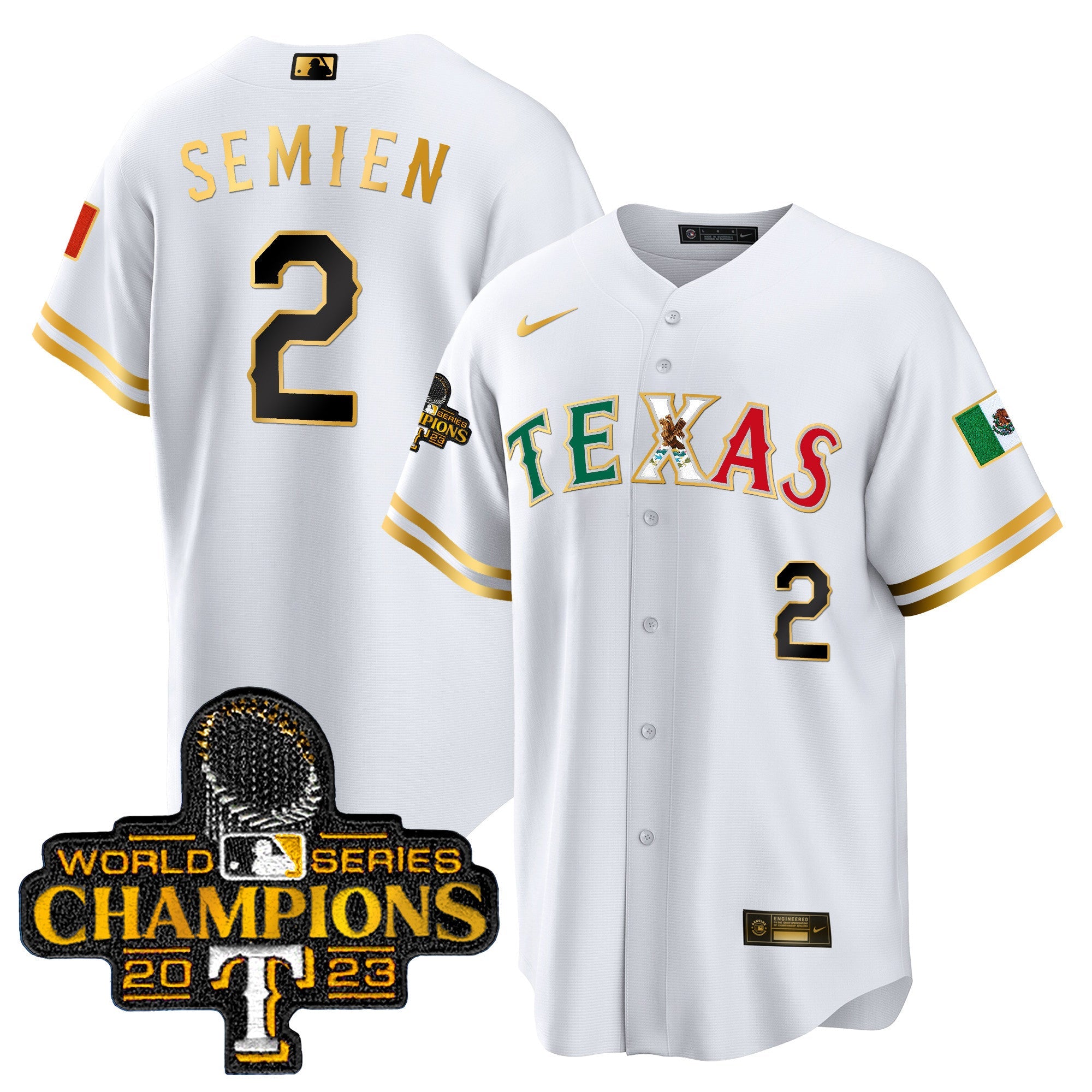 Men’s Texas Mexico 2023 World Series Champions Baseball Jersey