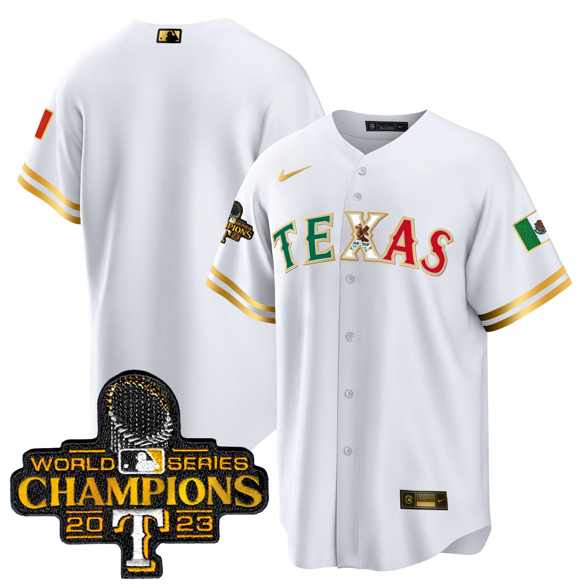 Men’s Texas Mexico 2023 World Series Champions Baseball Jersey