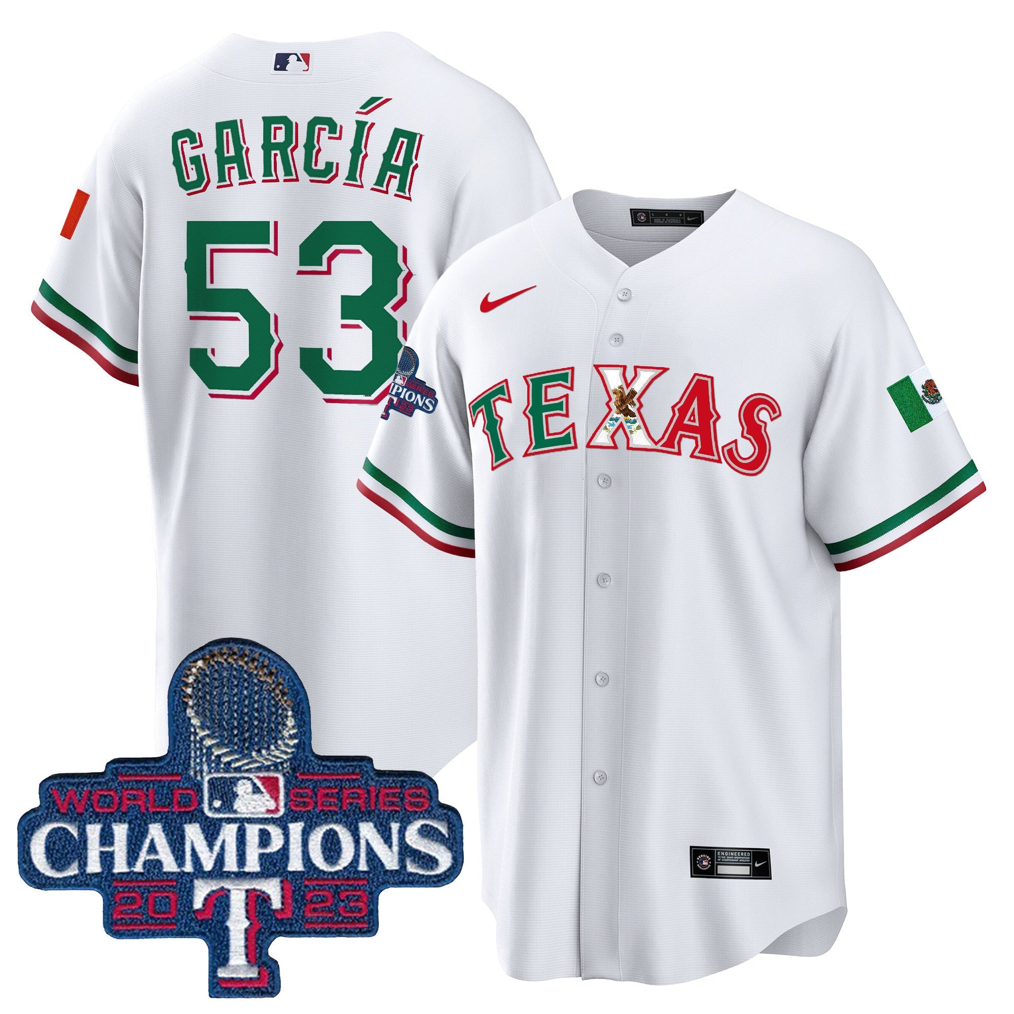 Men’s Texas Mexico 2023 World Series Champions Baseball Jersey