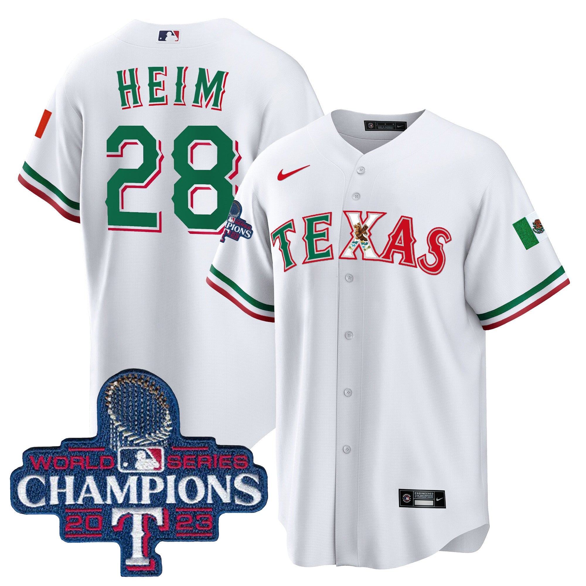 Men’s Texas Mexico 2023 World Series Champions Baseball Jersey