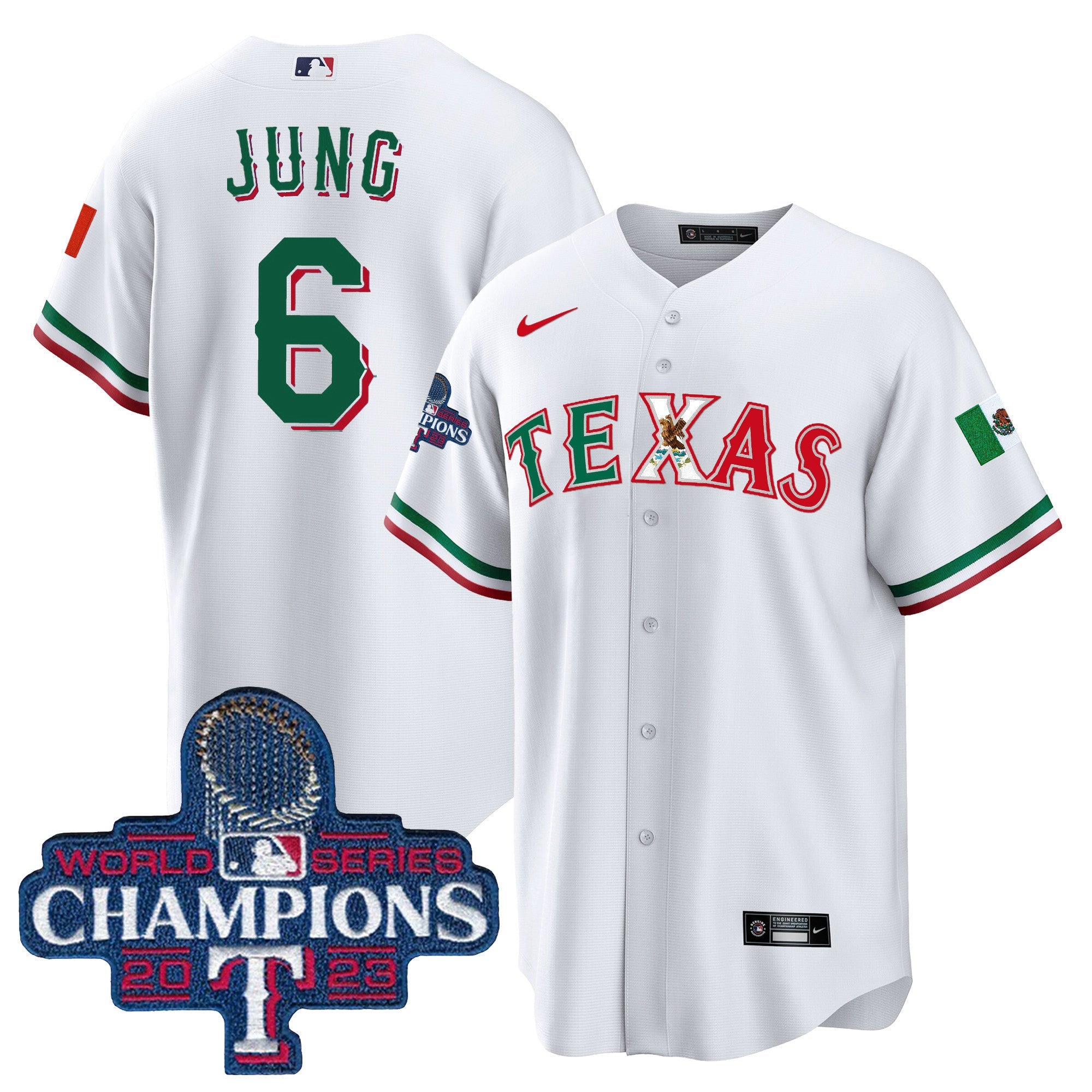 Men’s Texas Mexico 2023 World Series Champions Baseball Jersey