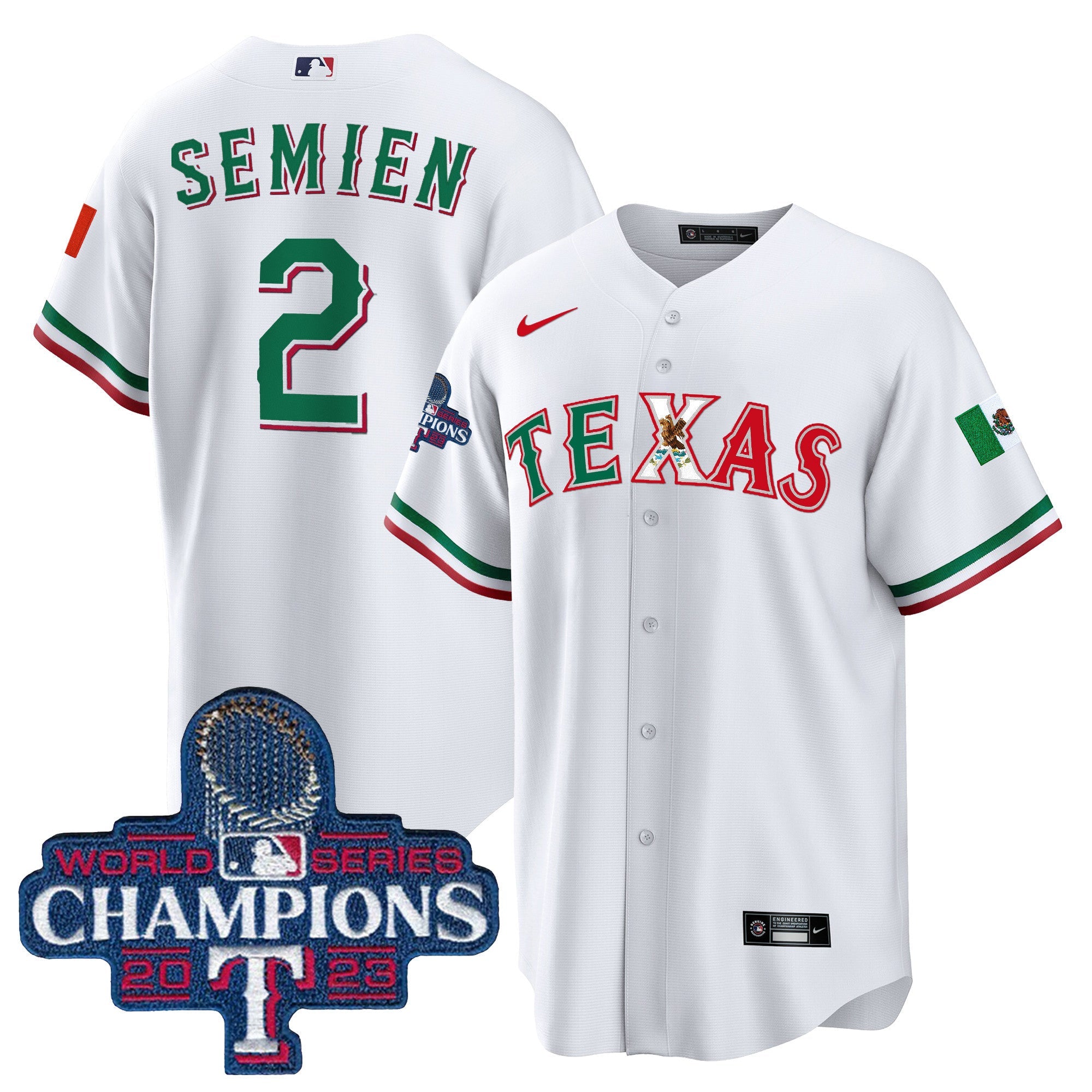 Men’s Texas Mexico 2023 World Series Champions Baseball Jersey